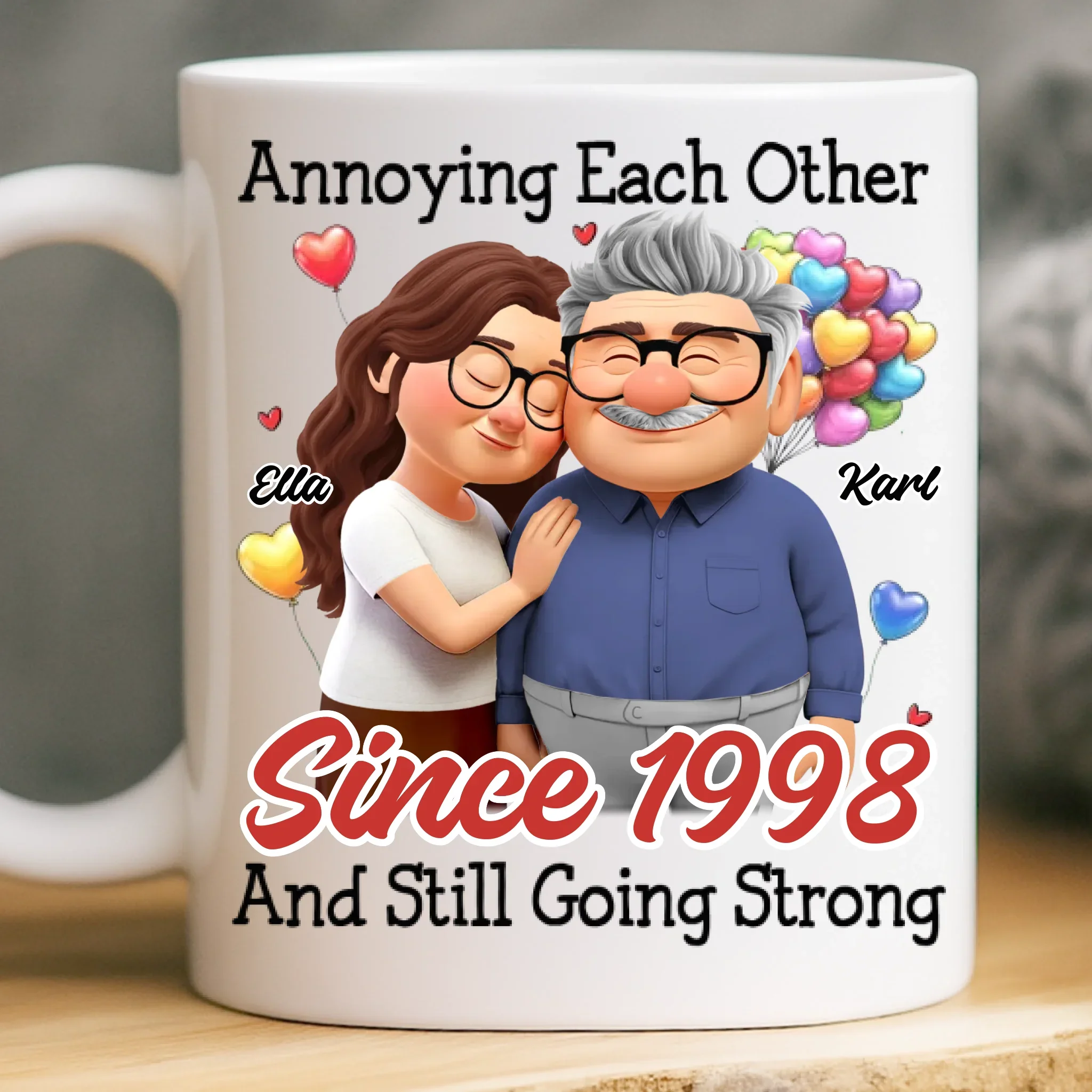 Custom Mug - Personalized Anniversary Wedding Gifts For Husband And Wife, Him And Her - Love Feels Gentle With You - Image 2