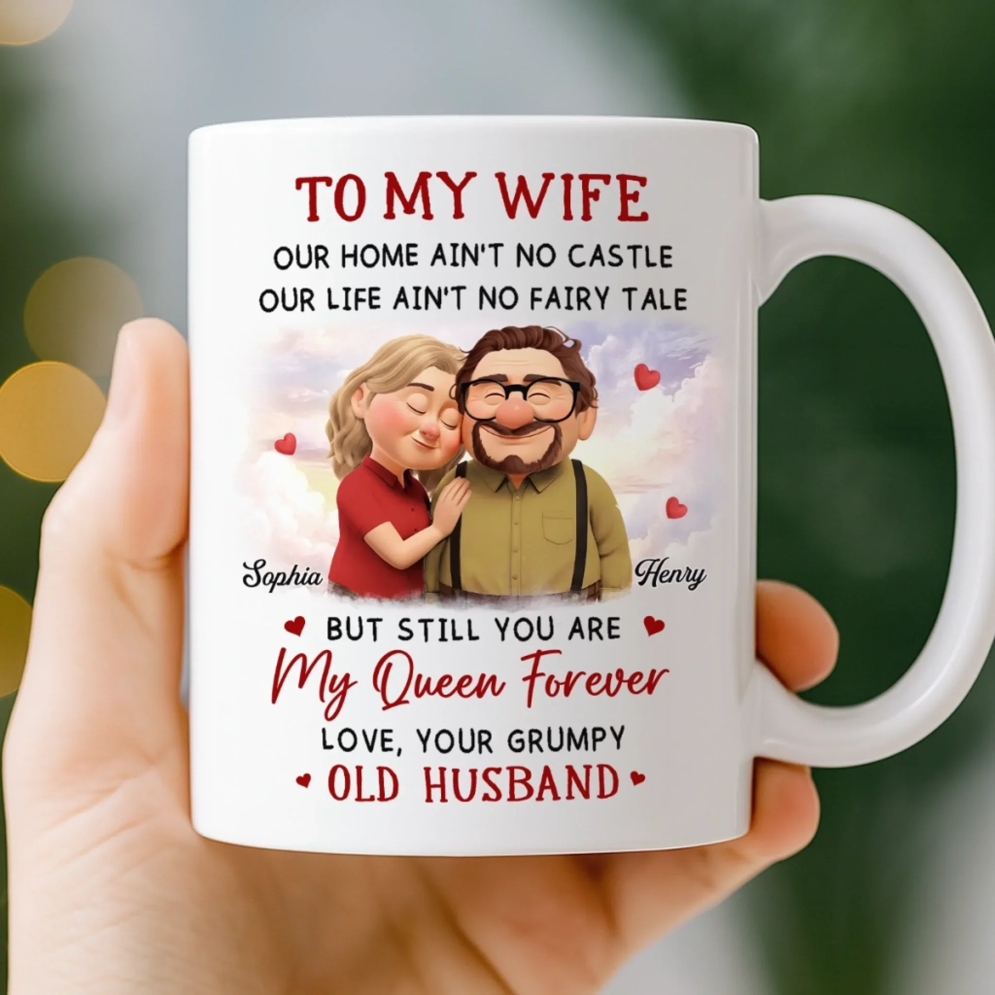 Custom Mug - Personalized Anniversary Wedding Gifts For Husband And Wife, Him And Her - Love Grows Quietly Between Us - Image 3
