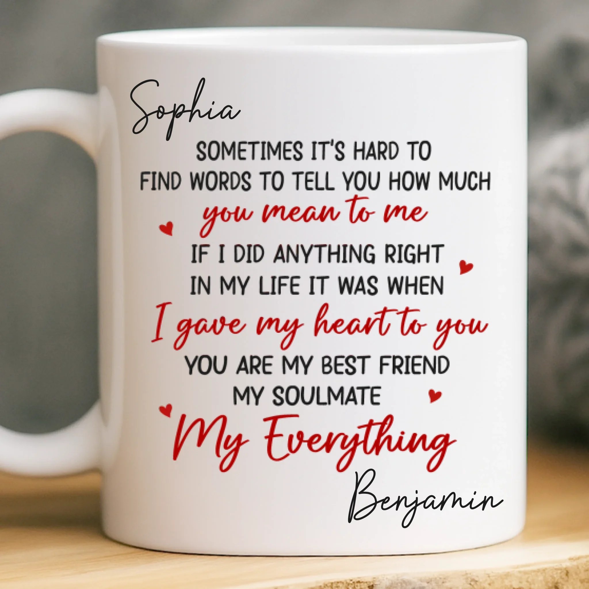 Custom Mug - Personalized Anniversary Wedding Gifts For Husband And Wife, Him And Her - Love That Just Makes Sense - Image 2