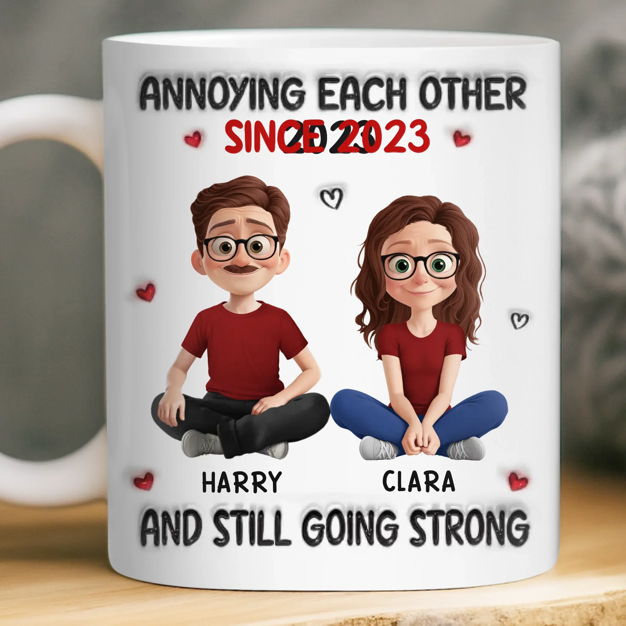 Custom Mug - Personalized Anniversary Wedding Gifts For Husband And Wife, Him And Her - My Safe Place Is You - Image 2