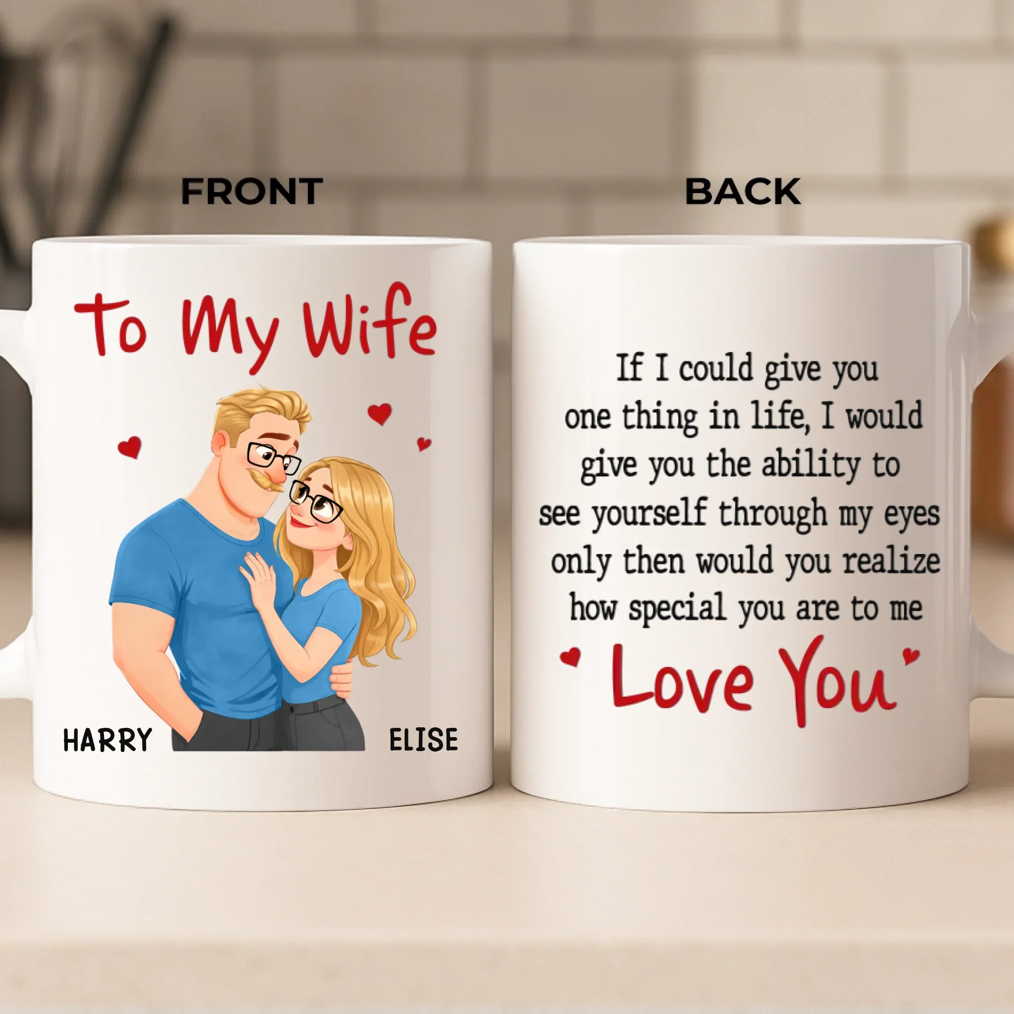 Custom Mug - Personalized Anniversary Wedding Gifts For Husband And Wife, Him And Her - Our Love Moves Gently - Image 2