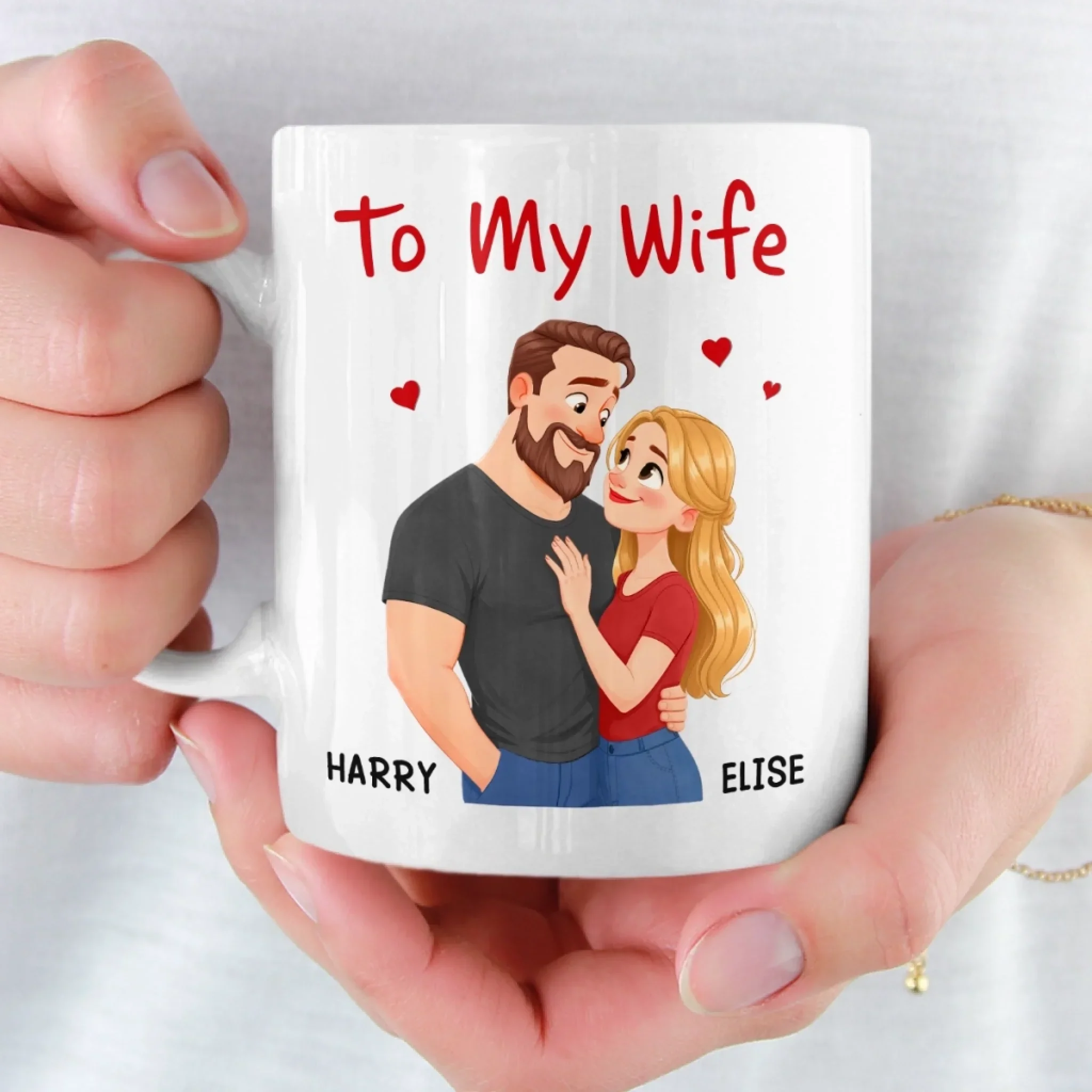 Custom Mug - Personalized Anniversary Wedding Gifts For Husband And Wife, Him And Her - Our Love Moves Gently - Image 5