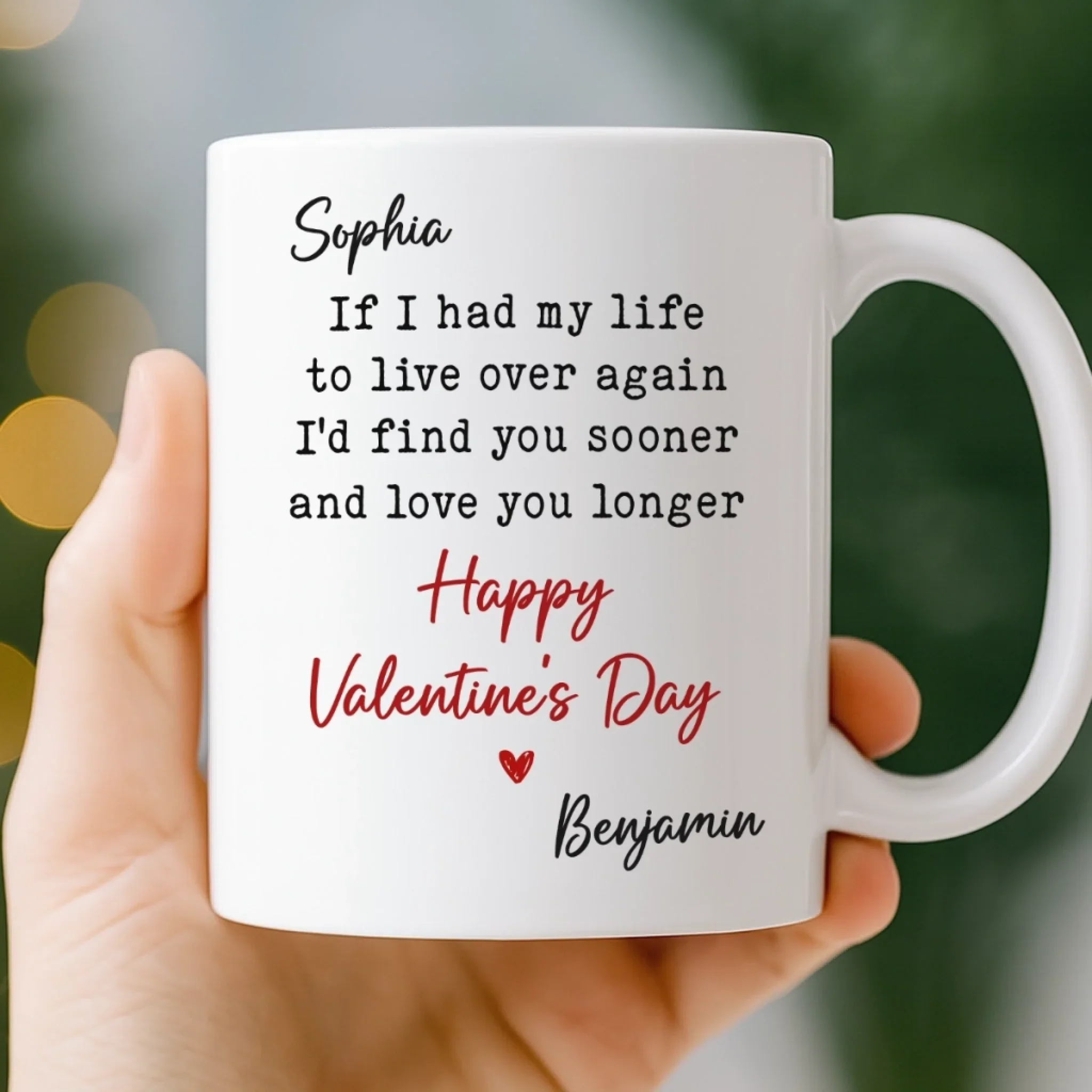 Custom Mug - Personalized Anniversary Wedding Gifts For Husband And Wife, Him And Her - Side By Side Feels Natural - Image 3