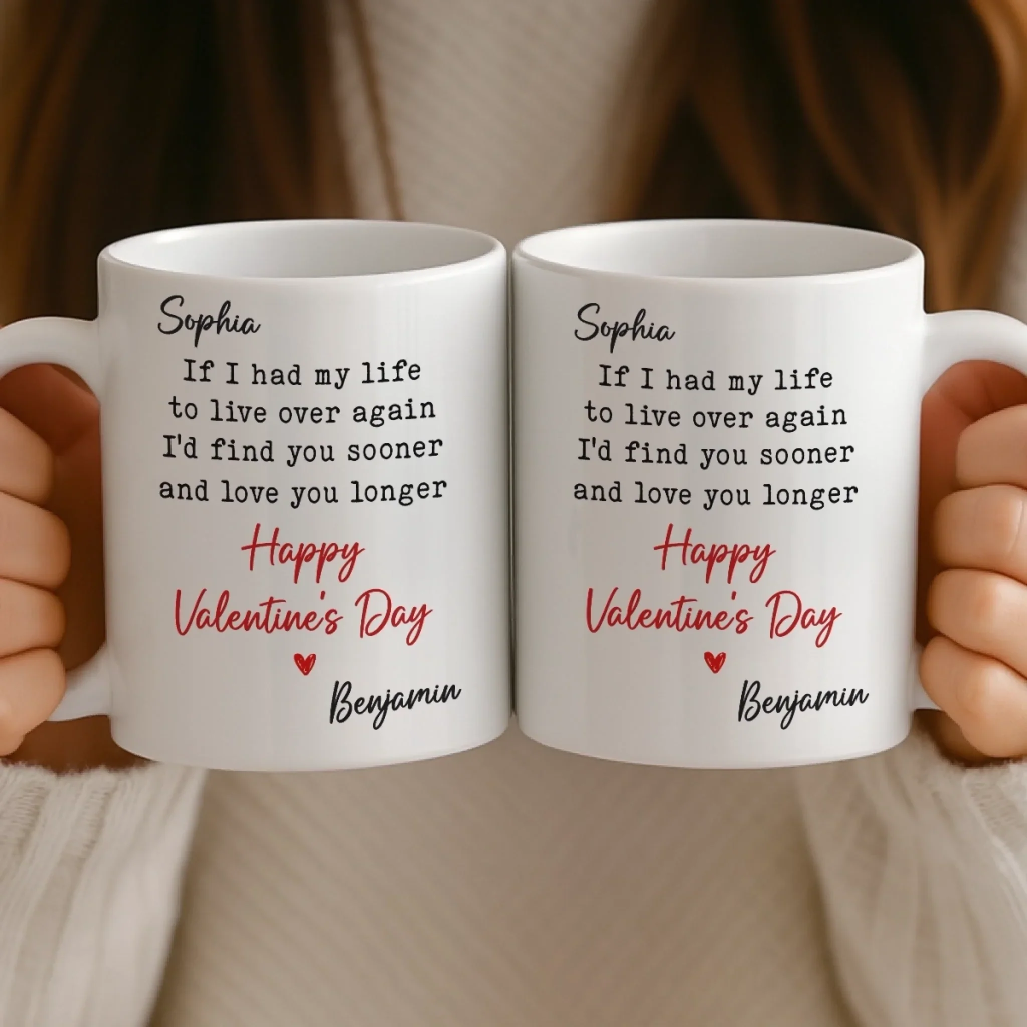 Custom Mug - Personalized Anniversary Wedding Gifts For Husband And Wife, Him And Her - Side By Side Feels Natural - Image 4