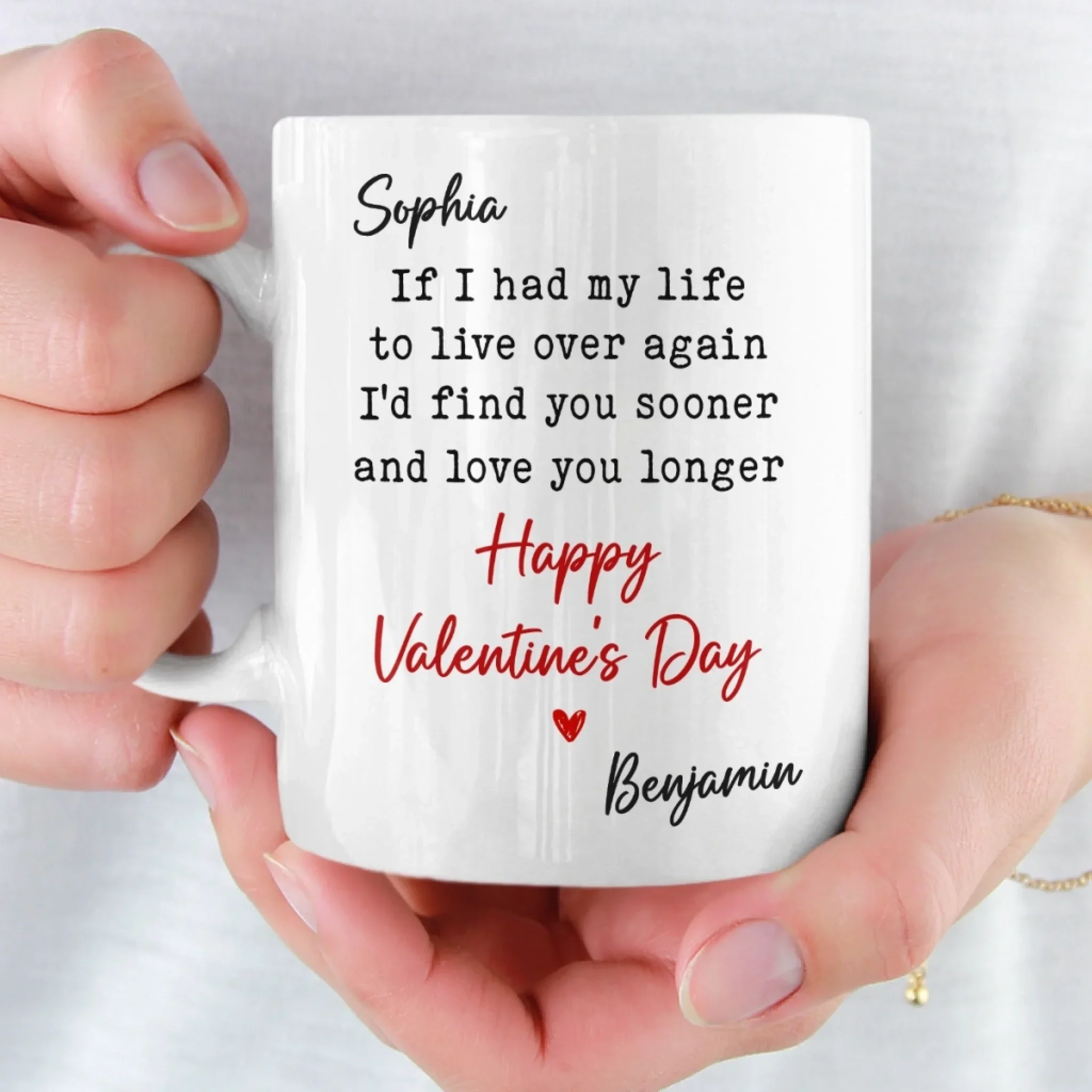 Custom Mug - Personalized Anniversary Wedding Gifts For Husband And Wife, Him And Her - Side By Side Feels Natural - Image 5