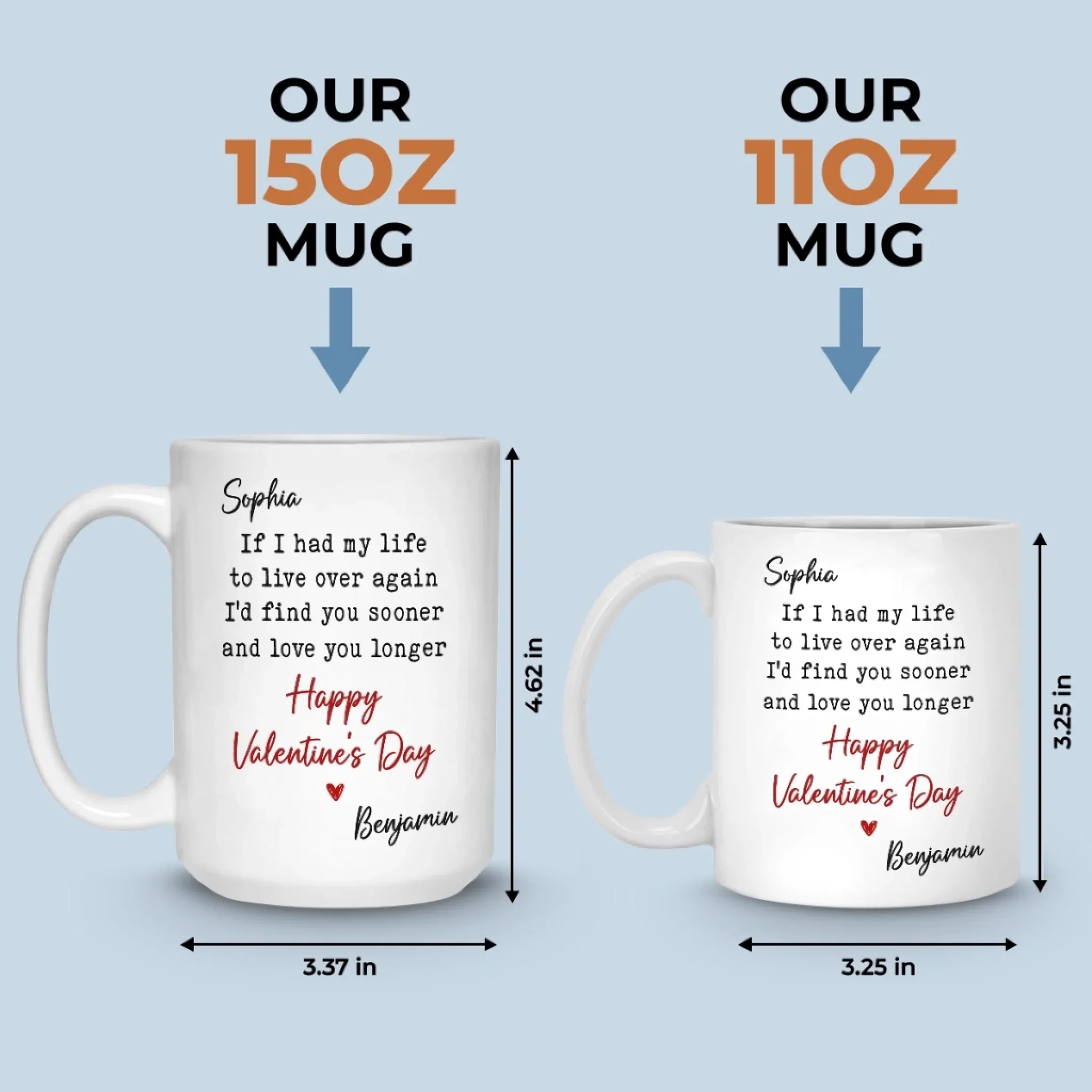 Custom Mug - Personalized Anniversary Wedding Gifts For Husband And Wife, Him And Her - Side By Side Feels Natural - Image 6