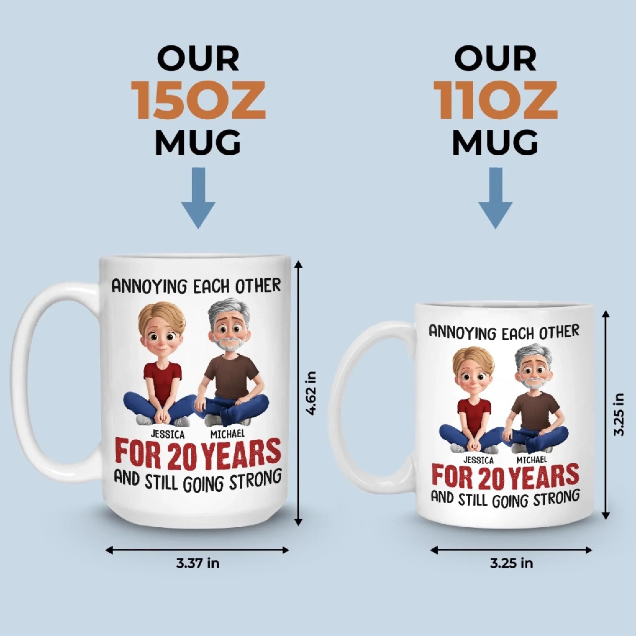 Custom Mug - Personalized Anniversary Wedding Gifts For Husband And Wife, Him And Her - Still Tolerating Each Other - Image 5