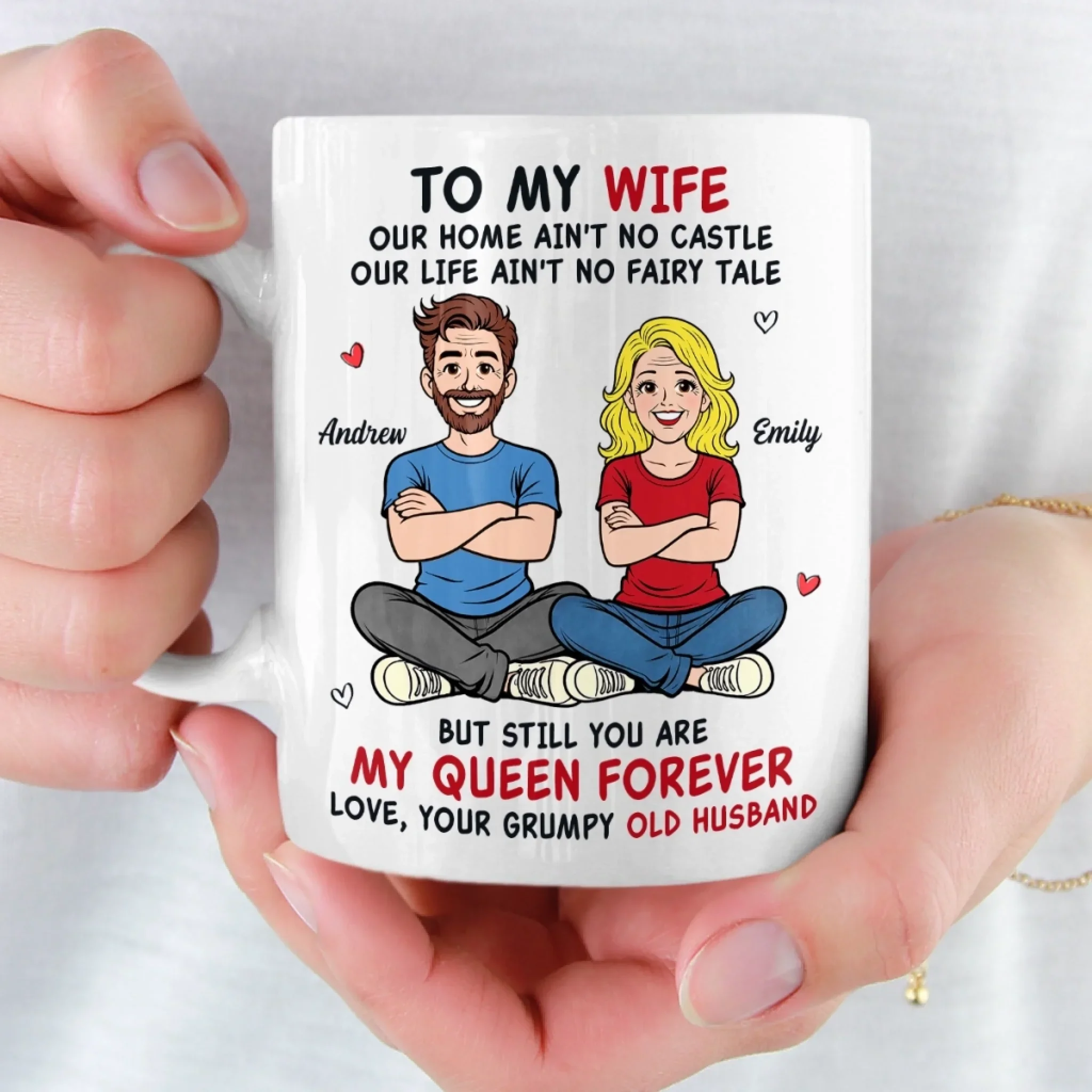 Custom Mug - Personalized Anniversary Wedding Gifts For Husband And Wife, Him And Her - Together Is My Favorite - Image 5
