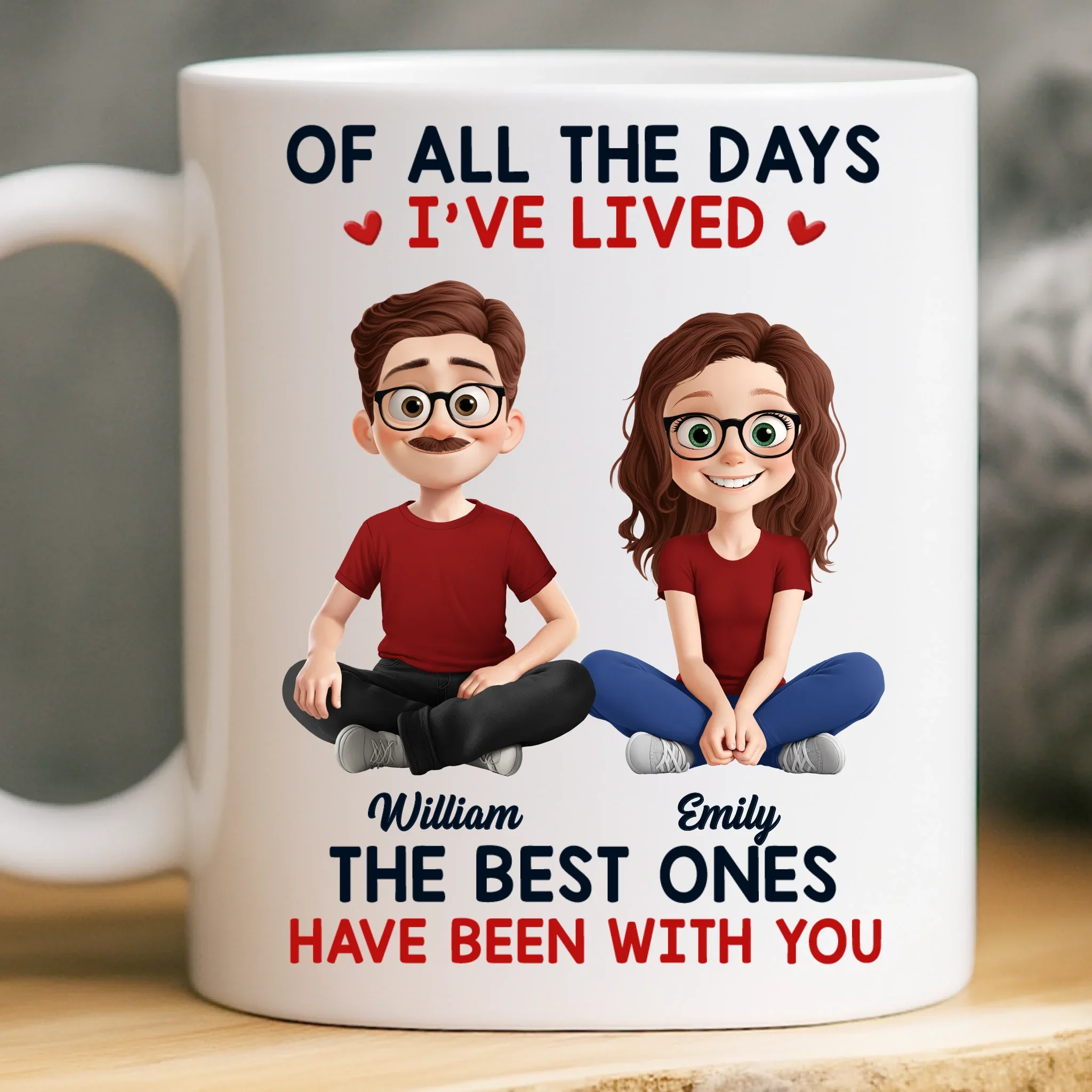 Custom Mug - Personalized Anniversary Wedding Gifts For Husband And Wife, Him And Her - Together Is My Favorite Place - Image 2