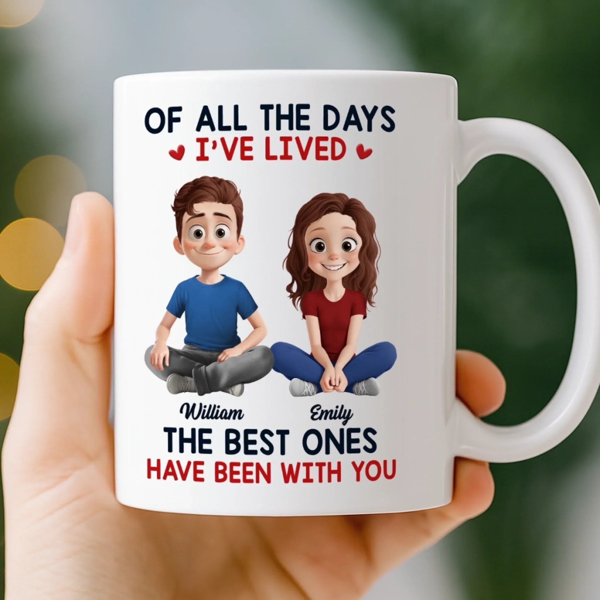 Custom Mug - Personalized Anniversary Wedding Gifts For Husband And Wife, Him And Her - Together Is My Favorite Place - Image 3