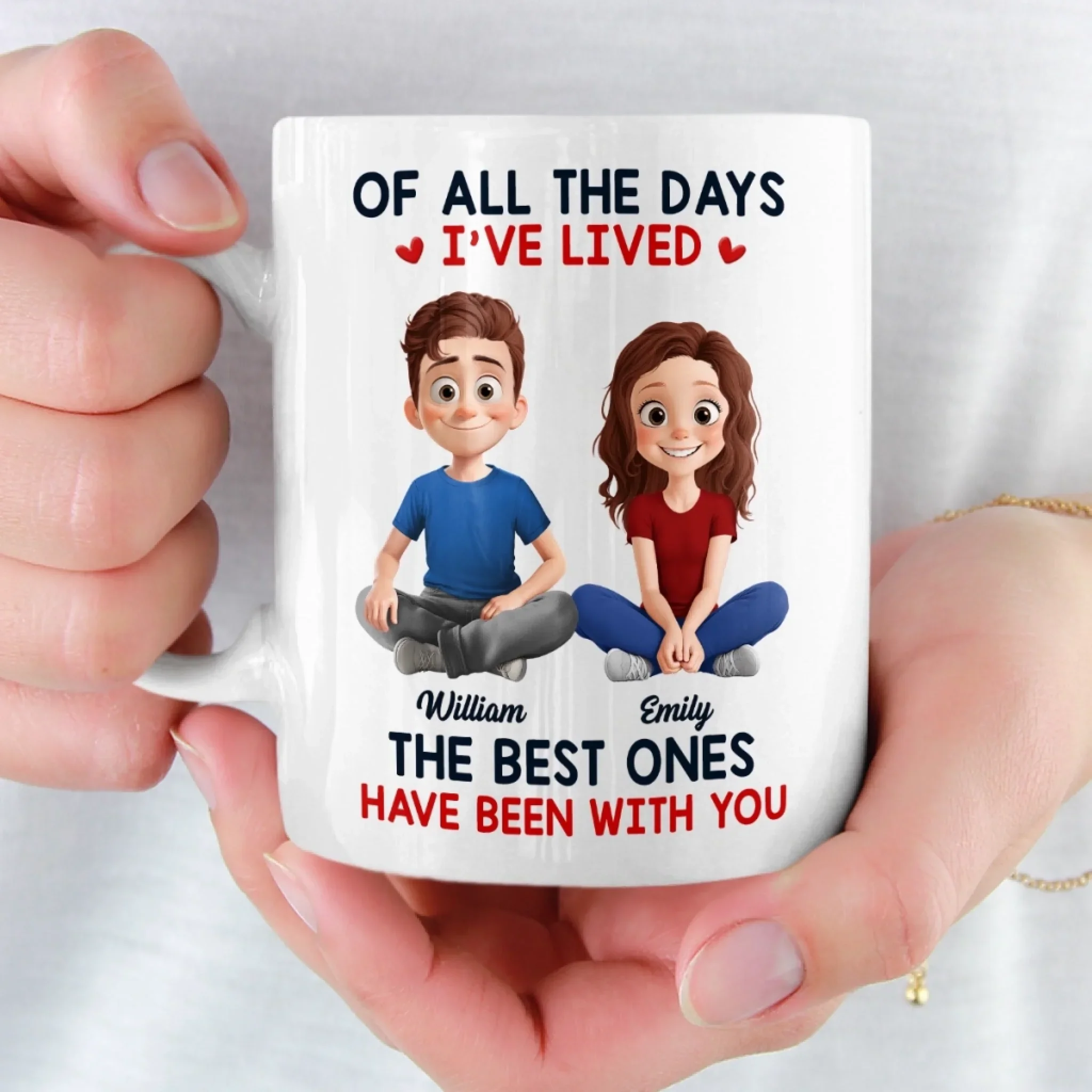 Custom Mug - Personalized Anniversary Wedding Gifts For Husband And Wife, Him And Her - Together Is My Favorite Place - Image 5