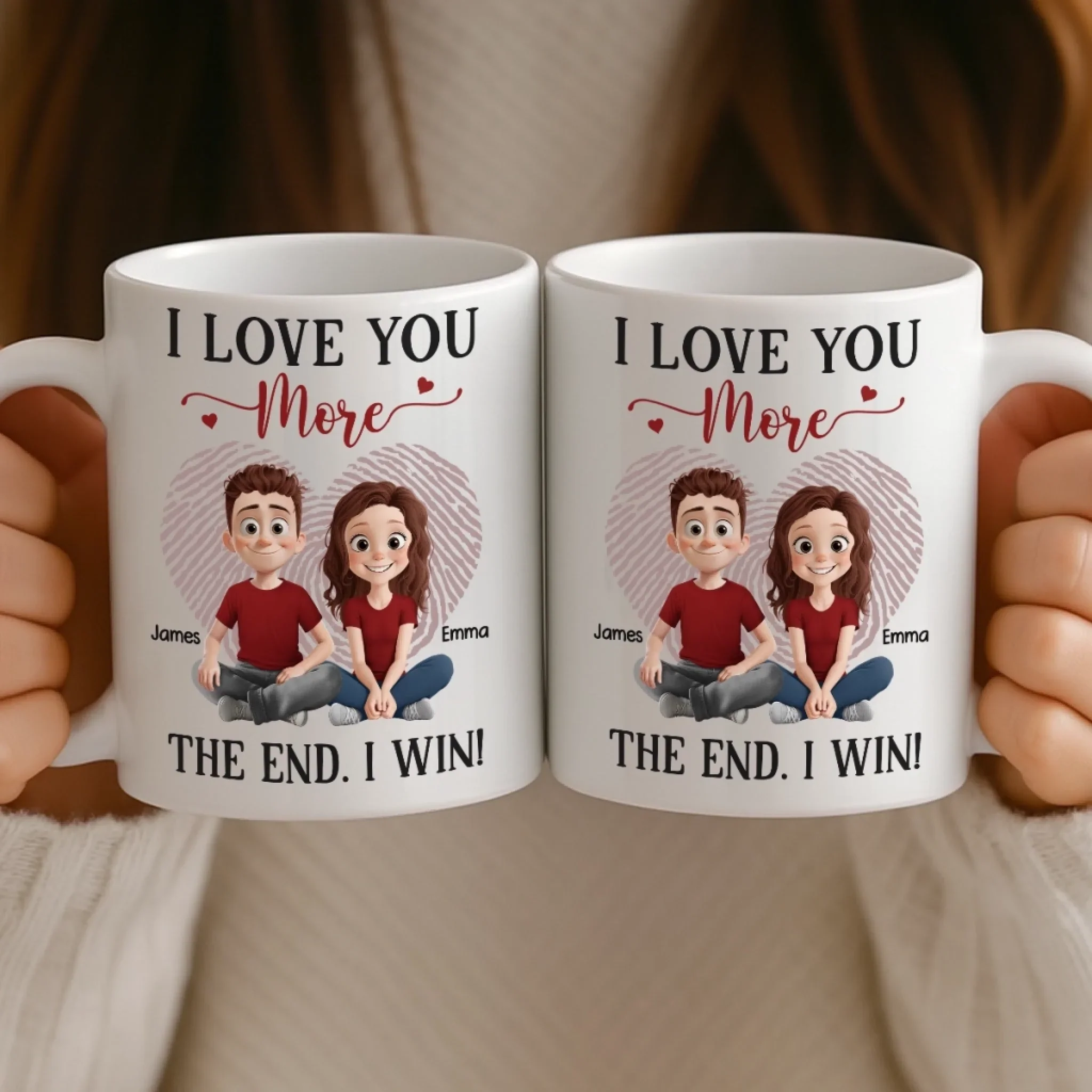 Custom Mug - Personalized Anniversary Wedding Gifts For Husband And Wife, Him And Her - Two Hearts One Story - Image 4