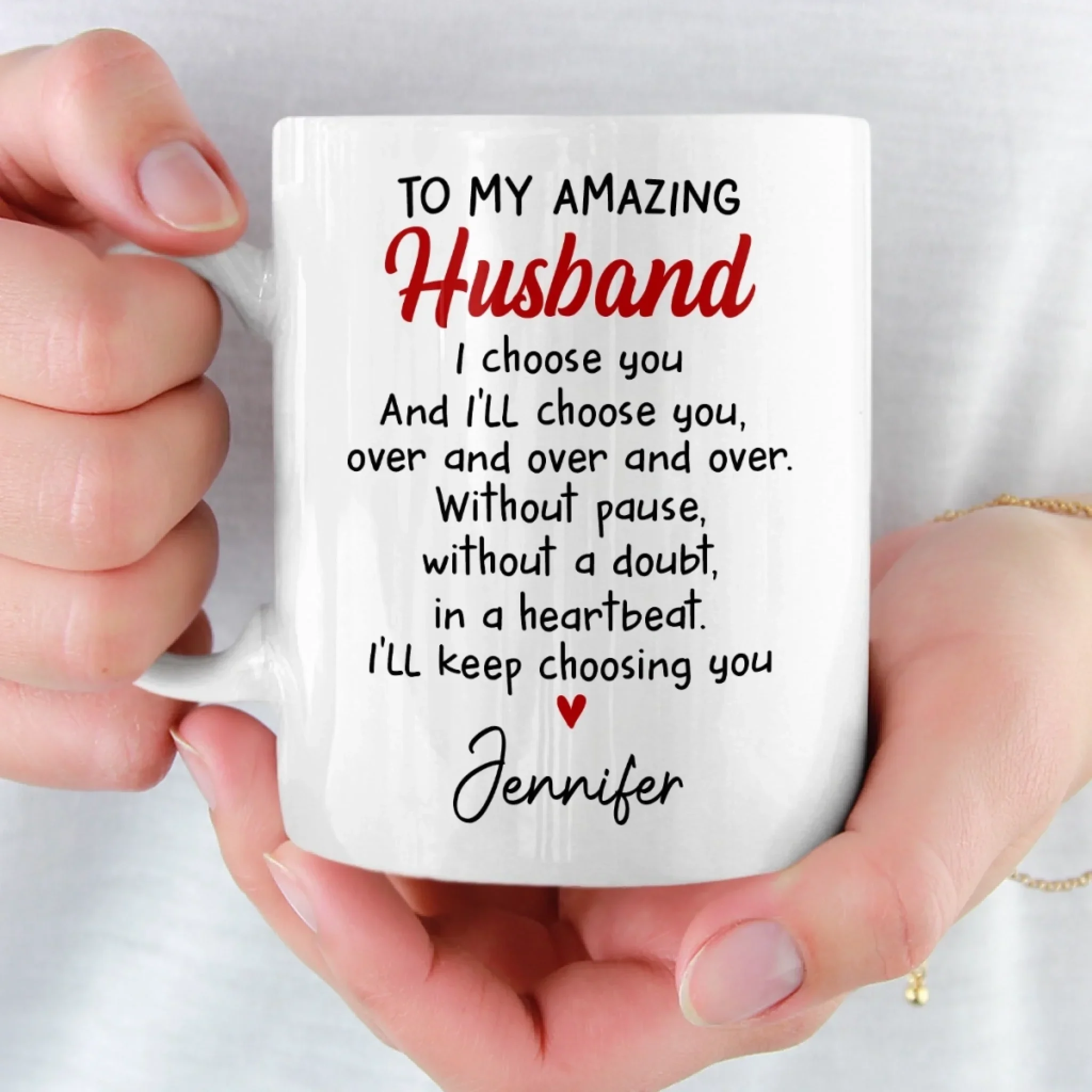 Custom Mug - Personalized Anniversary Wedding Gifts For Husband And Wife, Him And Her - Two Lives One Rhythm - Image 5