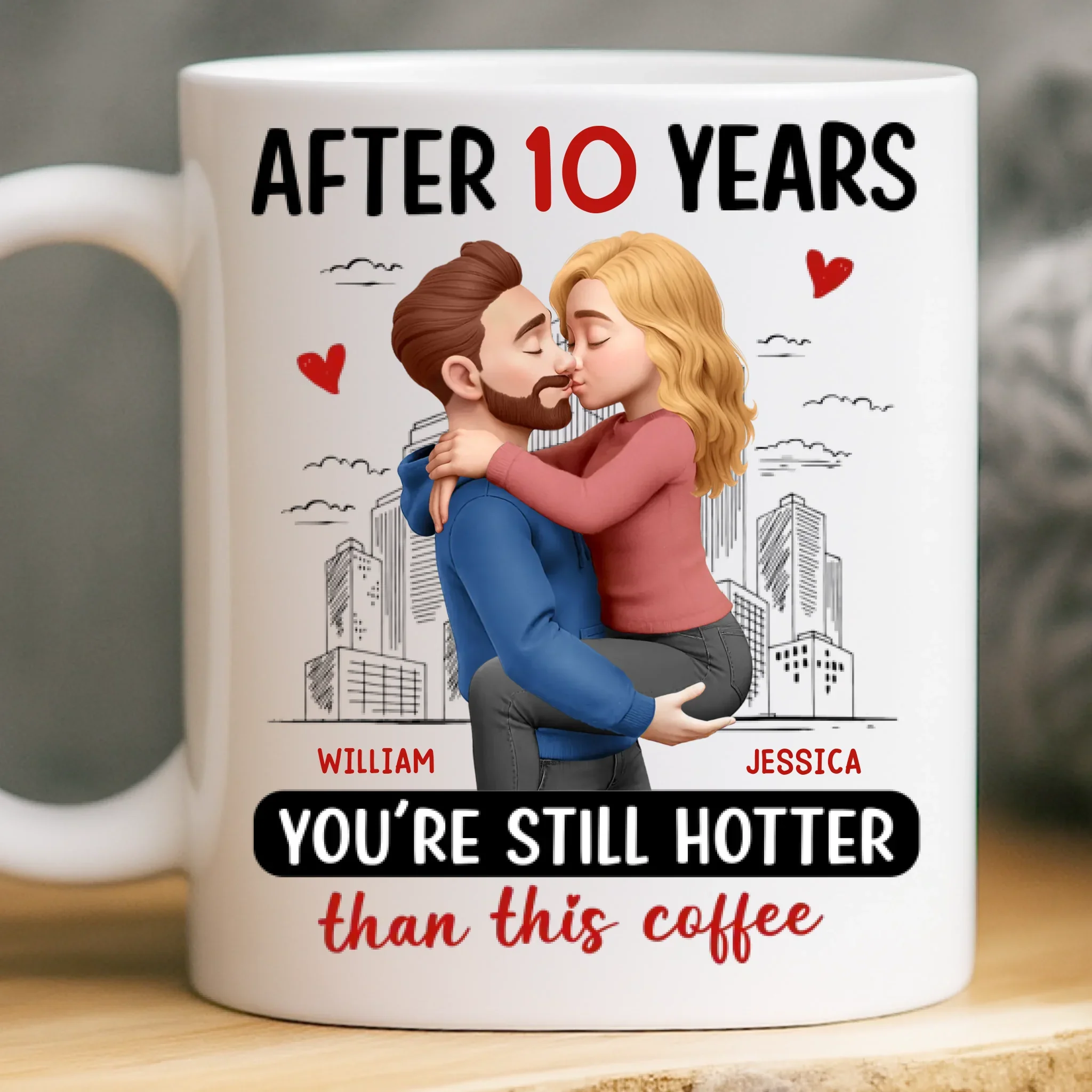 Custom Mug - Personalized Anniversary Wedding Gifts For Husband And Wife, Him And Her - You Feel Like Home - Image 2