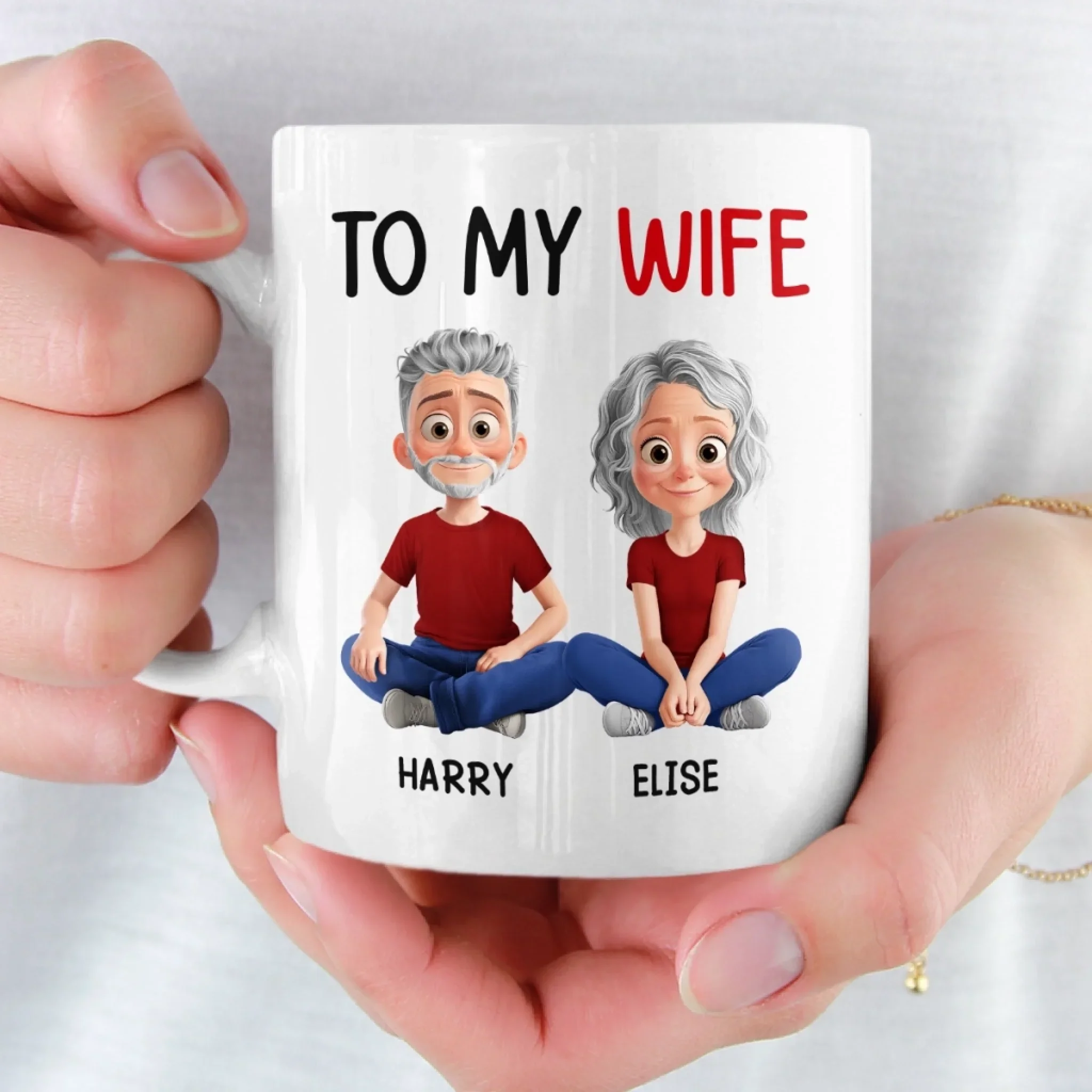 Custom Mug - Personalized Anniversary Wedding Gifts For Husband And Wife, Him And Her - You Me All The Way - Image 5