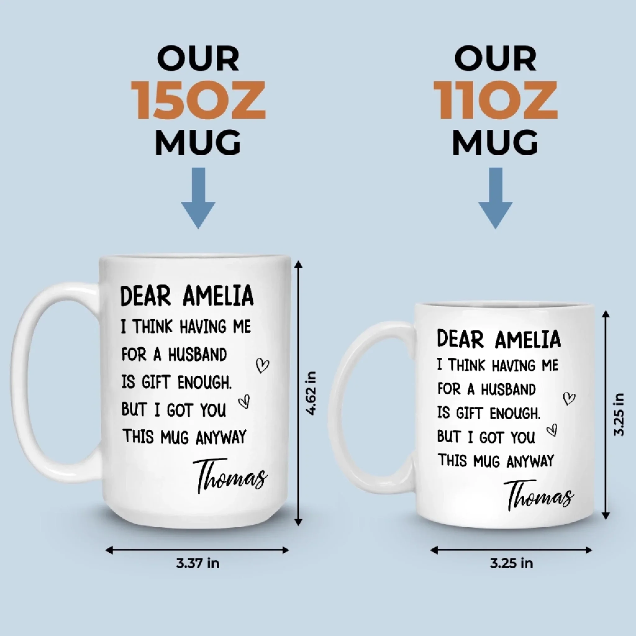 Custom Mug - Personalized Anniversary Wedding Gifts For Husband And Wife, Him And Her - Your Love Is My Peace - Image 6