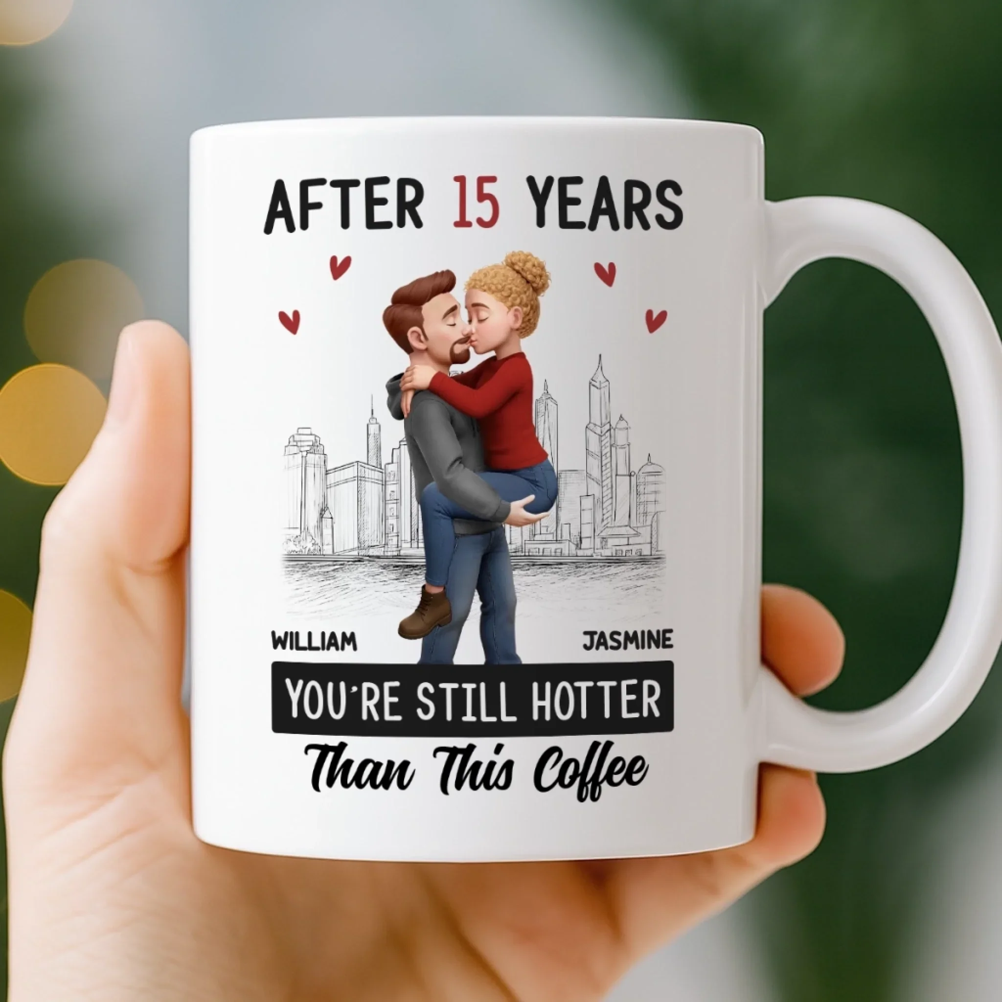 Custom Mug - Personalized Anniversary Wedding Gifts For Husband And Wife, Him And Her - You’re My Forever Brew - Image 3