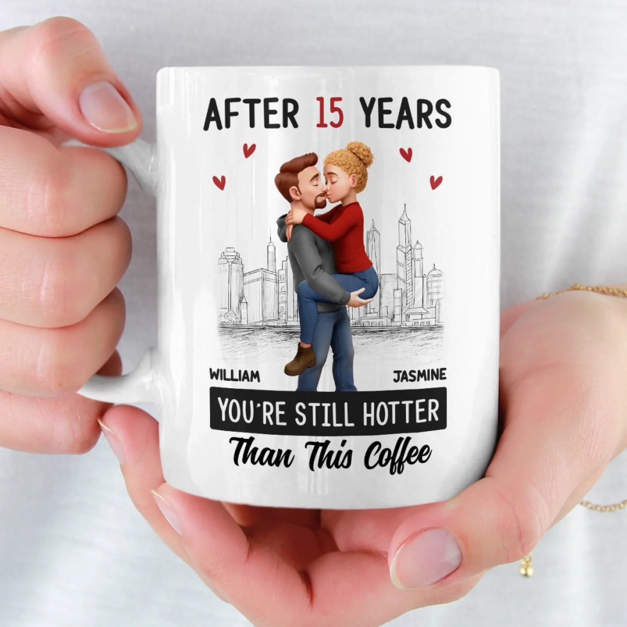 Custom Mug - Personalized Anniversary Wedding Gifts For Husband And Wife, Him And Her - You’re My Forever Brew - Image 5