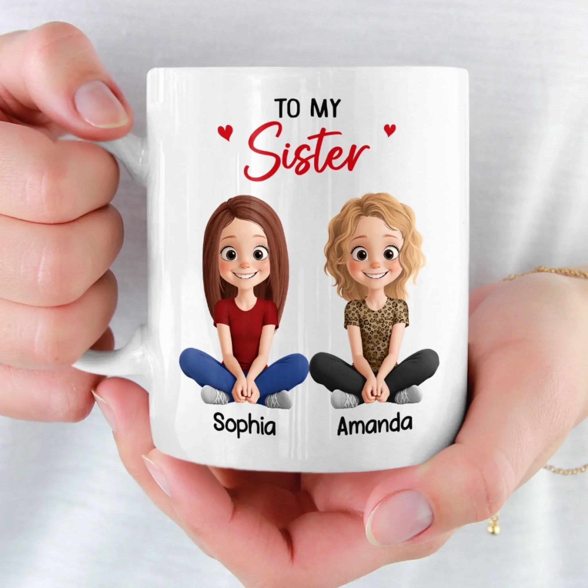 Custom Mug - Personalized Best Friend Birthday Gifts For Women, Besties, Sisters, BFF - Bestie Smiles Brighten Every Day - Image 5