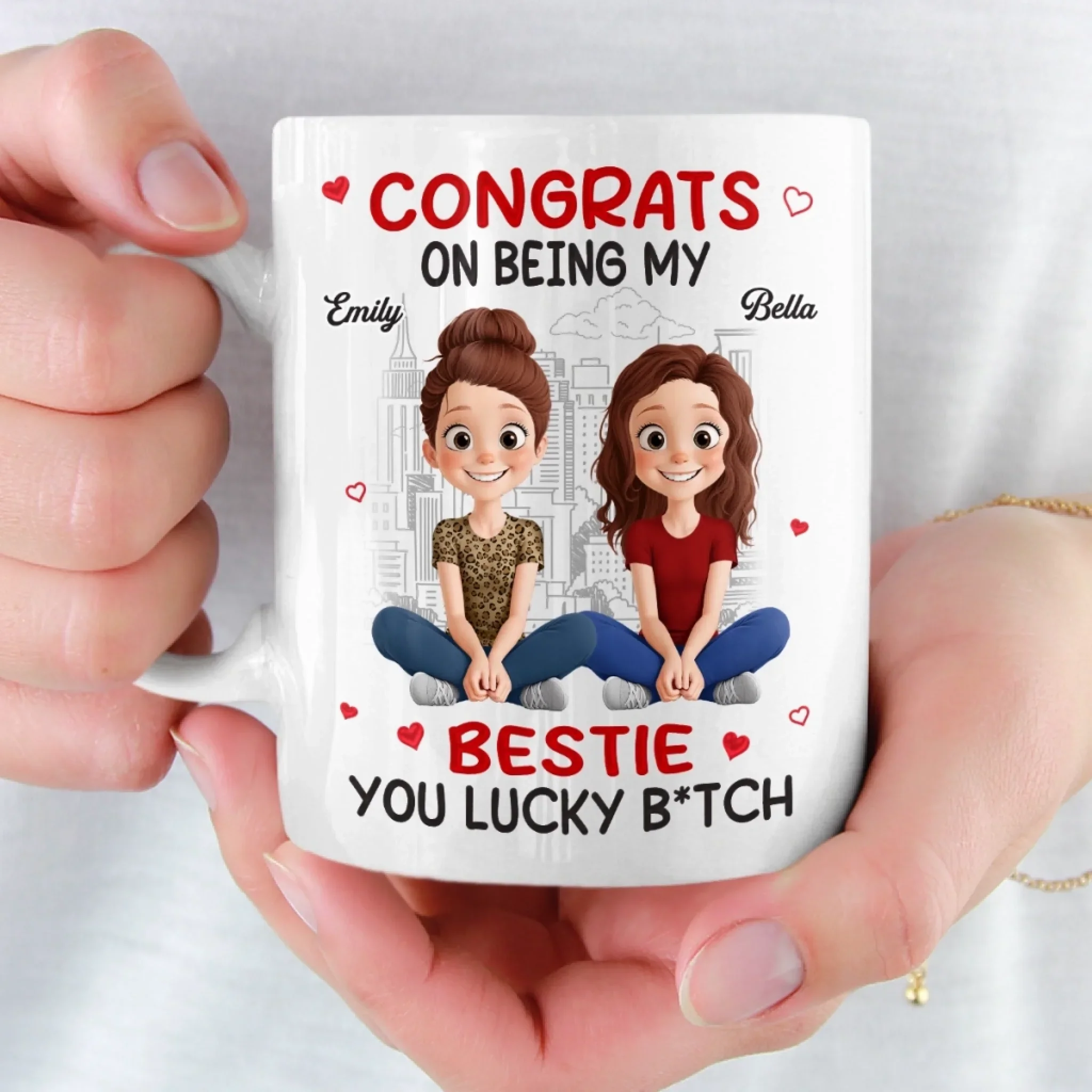 Custom Mug - Personalized Best Friend Birthday Gifts For Women, Besties, Sisters, BFF - Caffeine & Confessions - Image 5