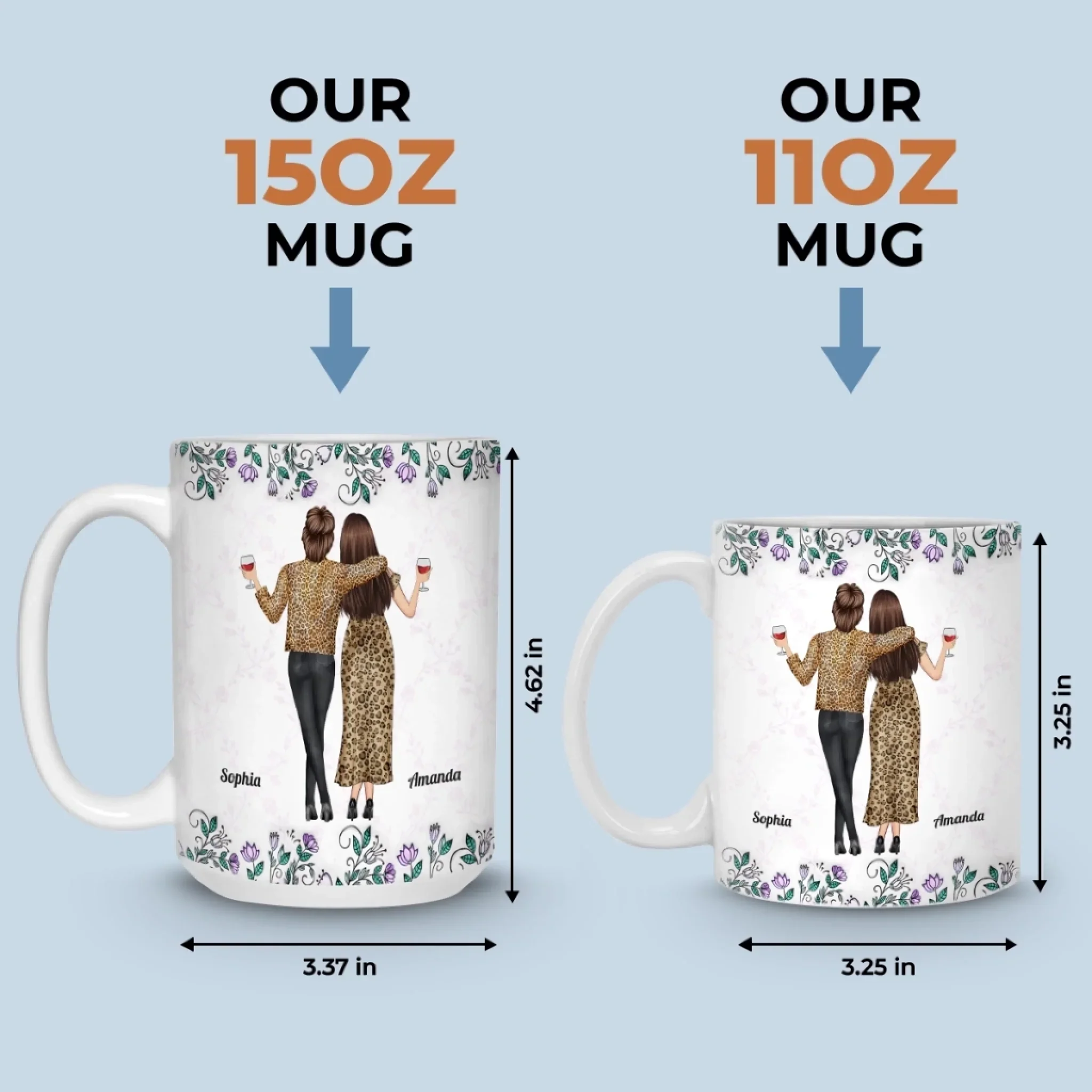Custom Mug - Personalized Best Friend Birthday Gifts For Women, Besties, Sisters, BFF - Forever My Favorite Chaos Crew - Image 7