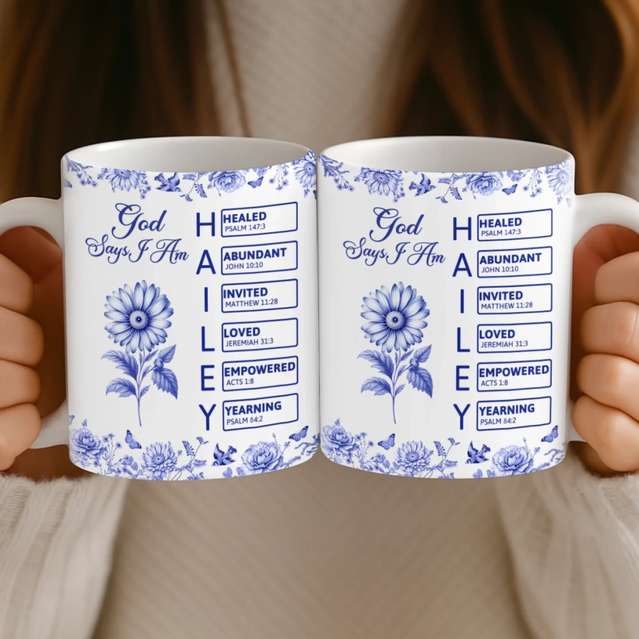 Custom Mug - Personalized Best Friend Birthday Gifts For Women, Besties, Sisters, BFF - God Says I Am Enough - Image 5