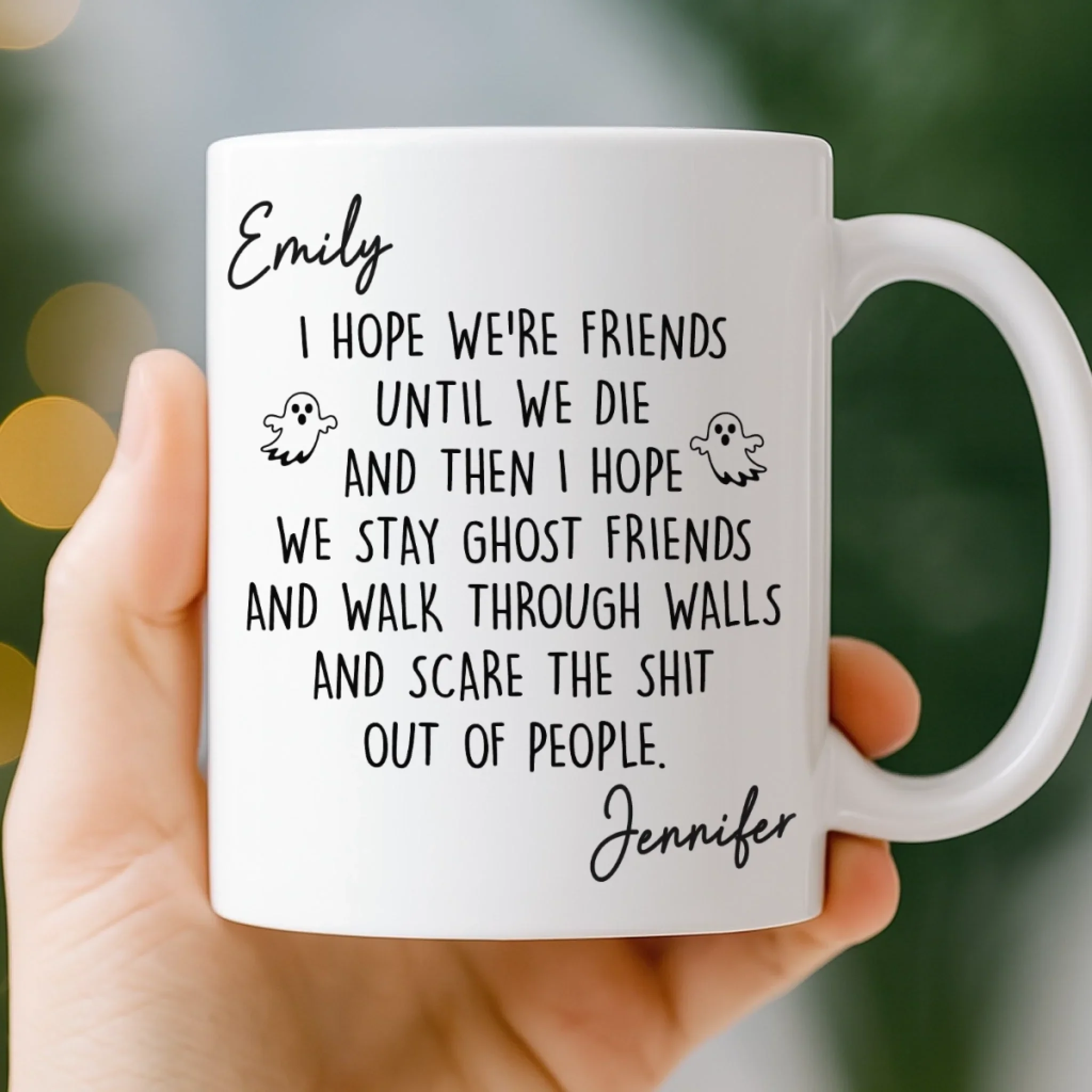 Custom Mug - Personalized Best Friend Birthday Gifts For Women, Besties, Sisters, BFF - Laughing Through Life Together - Image 3