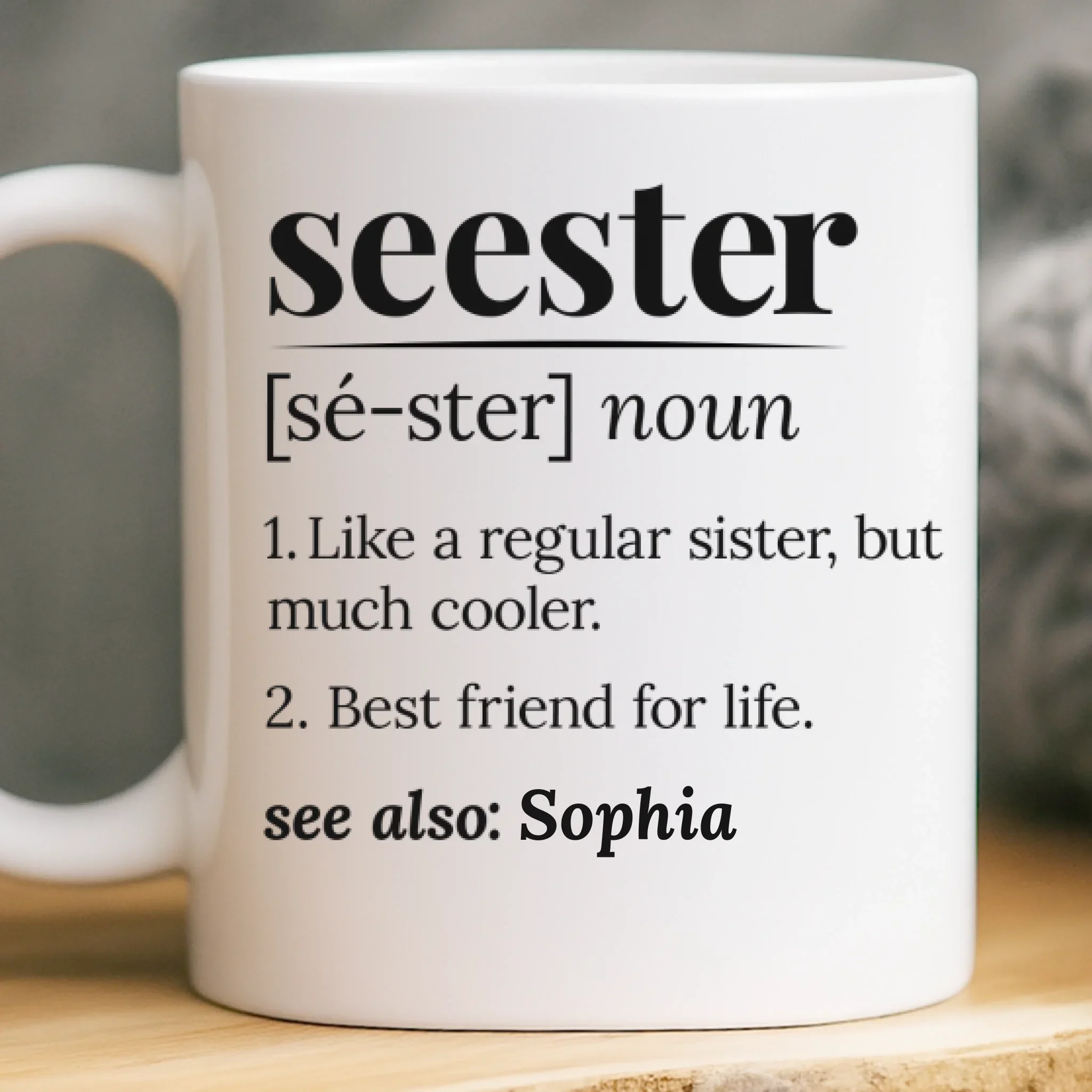 Custom Mug - Personalized Best Friend Birthday Gifts For Women, Besties, Sisters, BFF - Life Hits Softer Together - Image 2