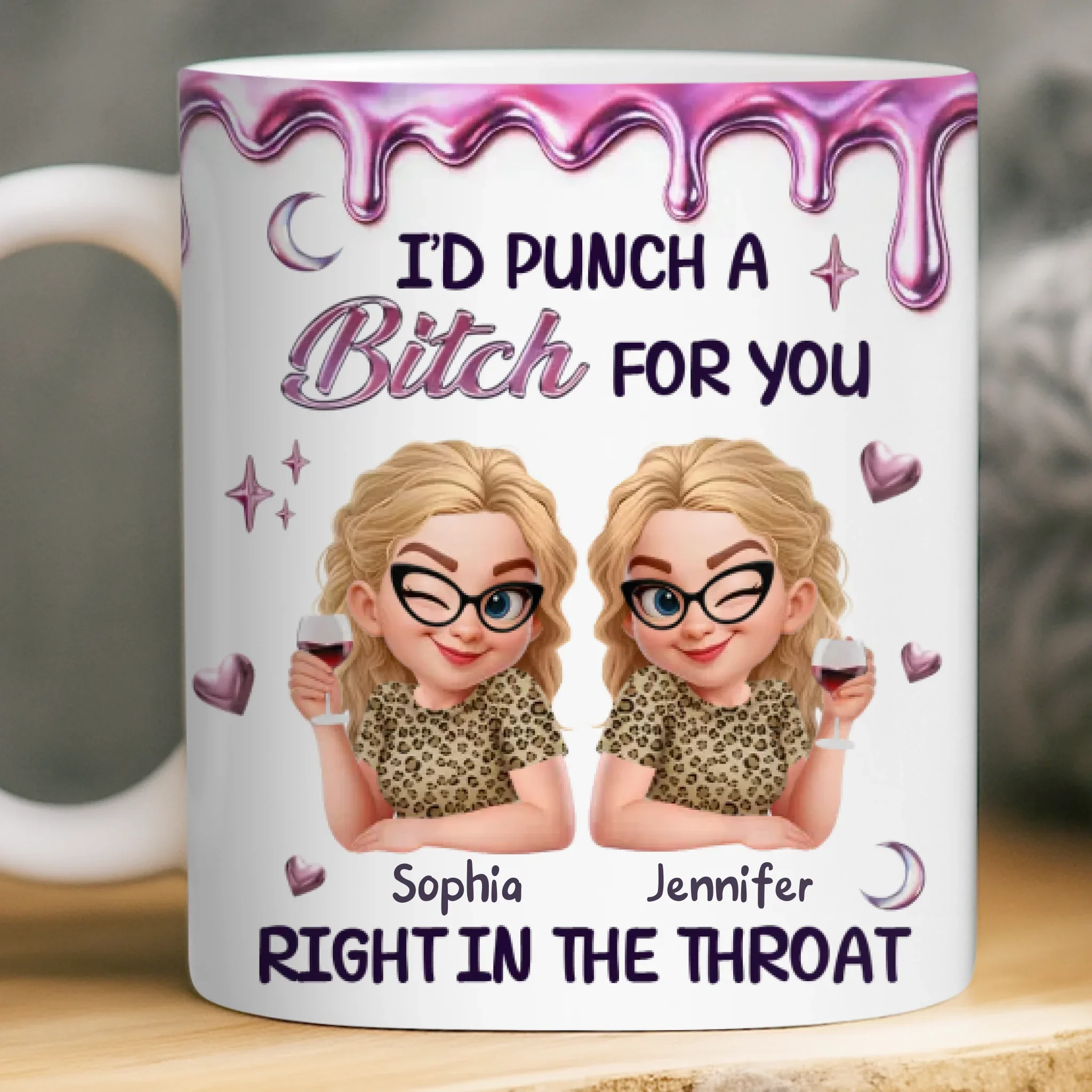 Custom Mug - Personalized Best Friend Birthday Gifts For Women, Besties, Sisters, BFF - Made For Each Laugh - Image 2