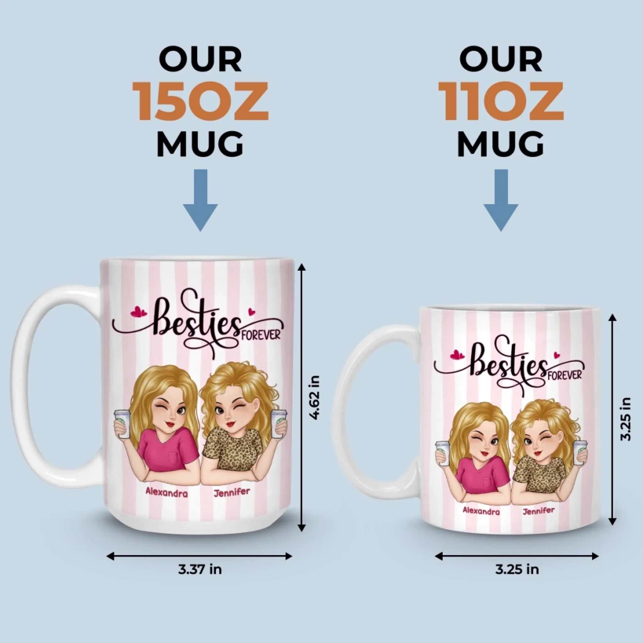 Custom Mug - Personalized Best Friend Birthday Gifts For Women, Besties, Sisters, BFF - Some Souls Just Match - Image 7