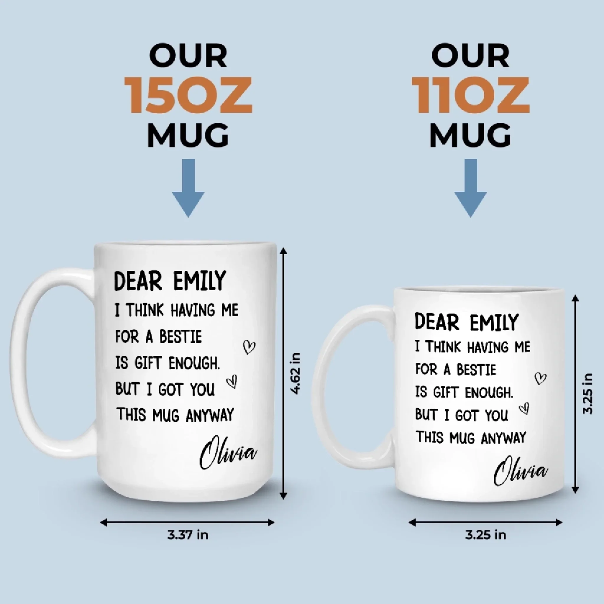 Custom Mug - Personalized Best Friend Birthday Gifts For Women, Besties, Sisters, BFF - You Are My Everyday Joy - Image 6