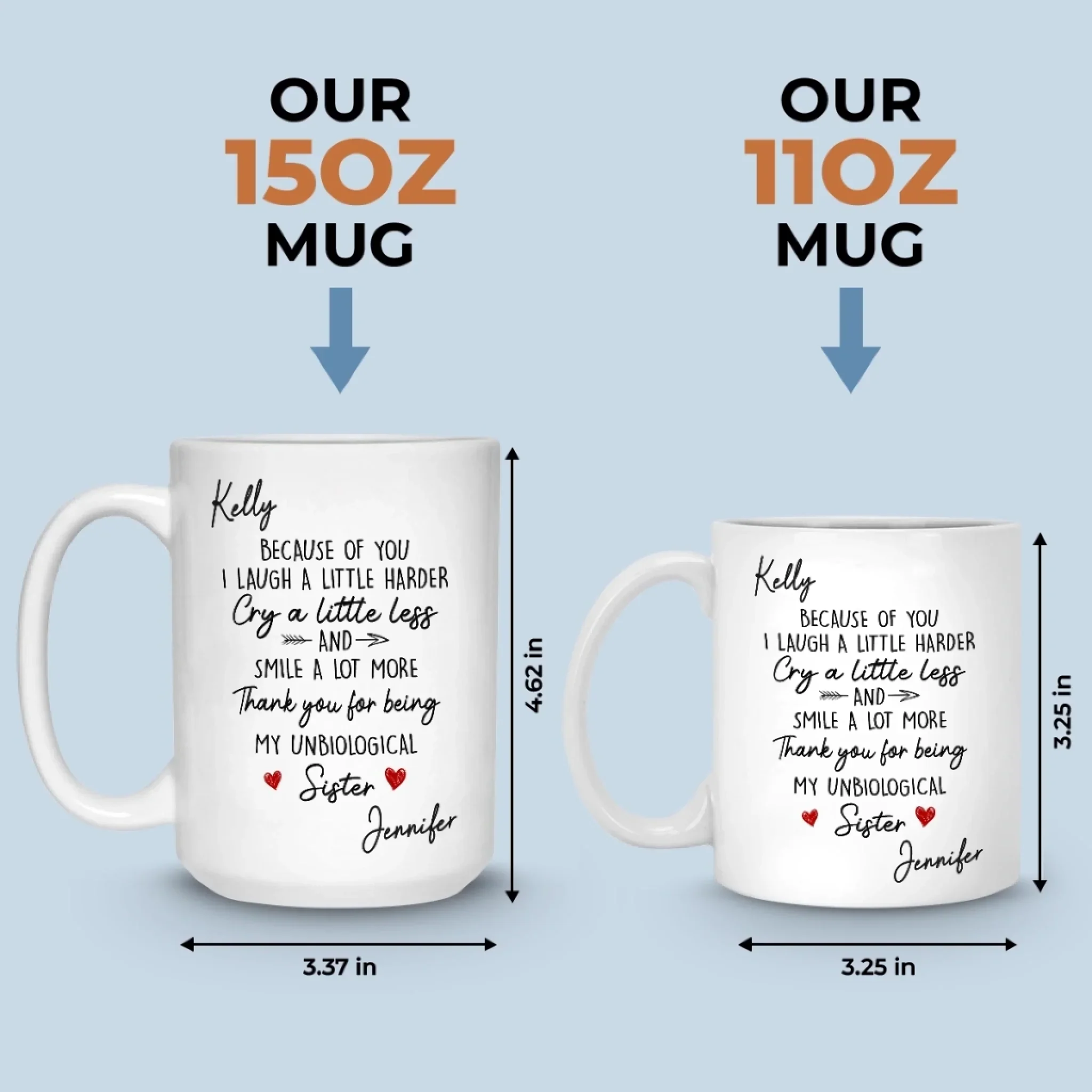 Custom Mug - Personalized Best Friend Birthday Gifts For Women, Besties, Sisters, BFF - You Make Days Brighter - Image 6