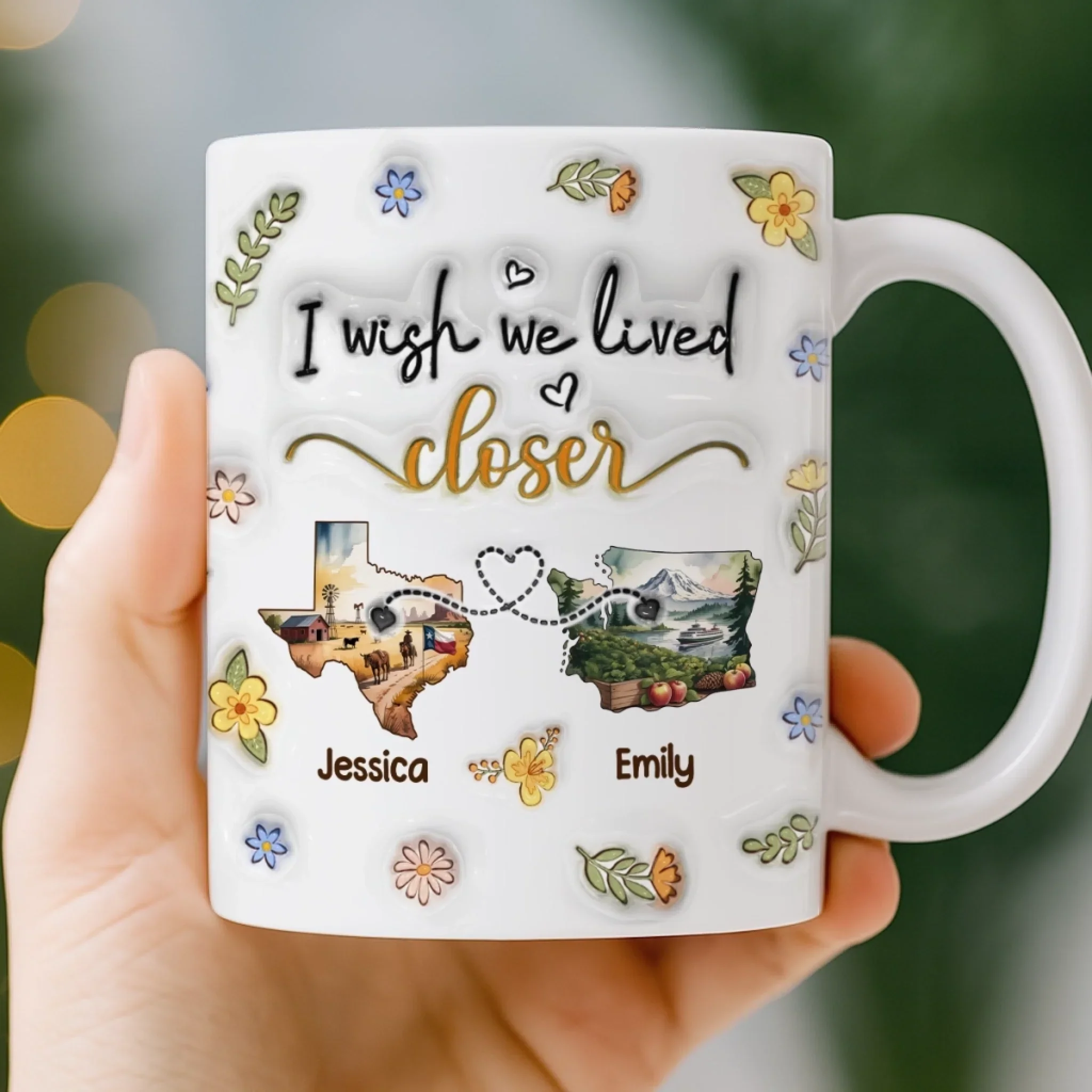 Custom Long Distance Mug - Personalized Best Friend Christmas Birthday Gifts For Women, Besties, Sisters, BFF - Always Better When We Are Together - Image 4