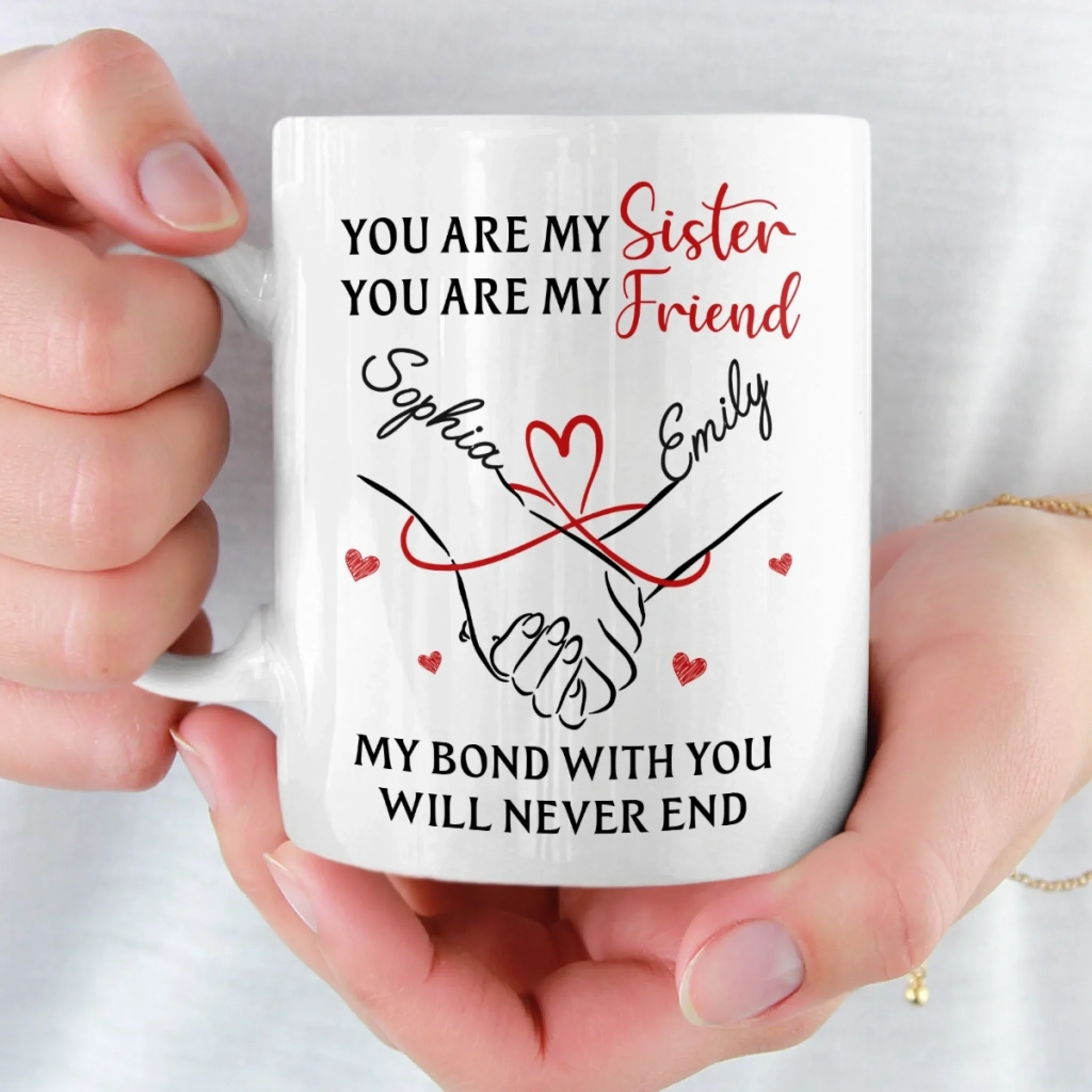 Custom Mug - Personalized Birthday Gifts For Besties, Sisters, BFF, Family - Sip With A Smile - Image 5