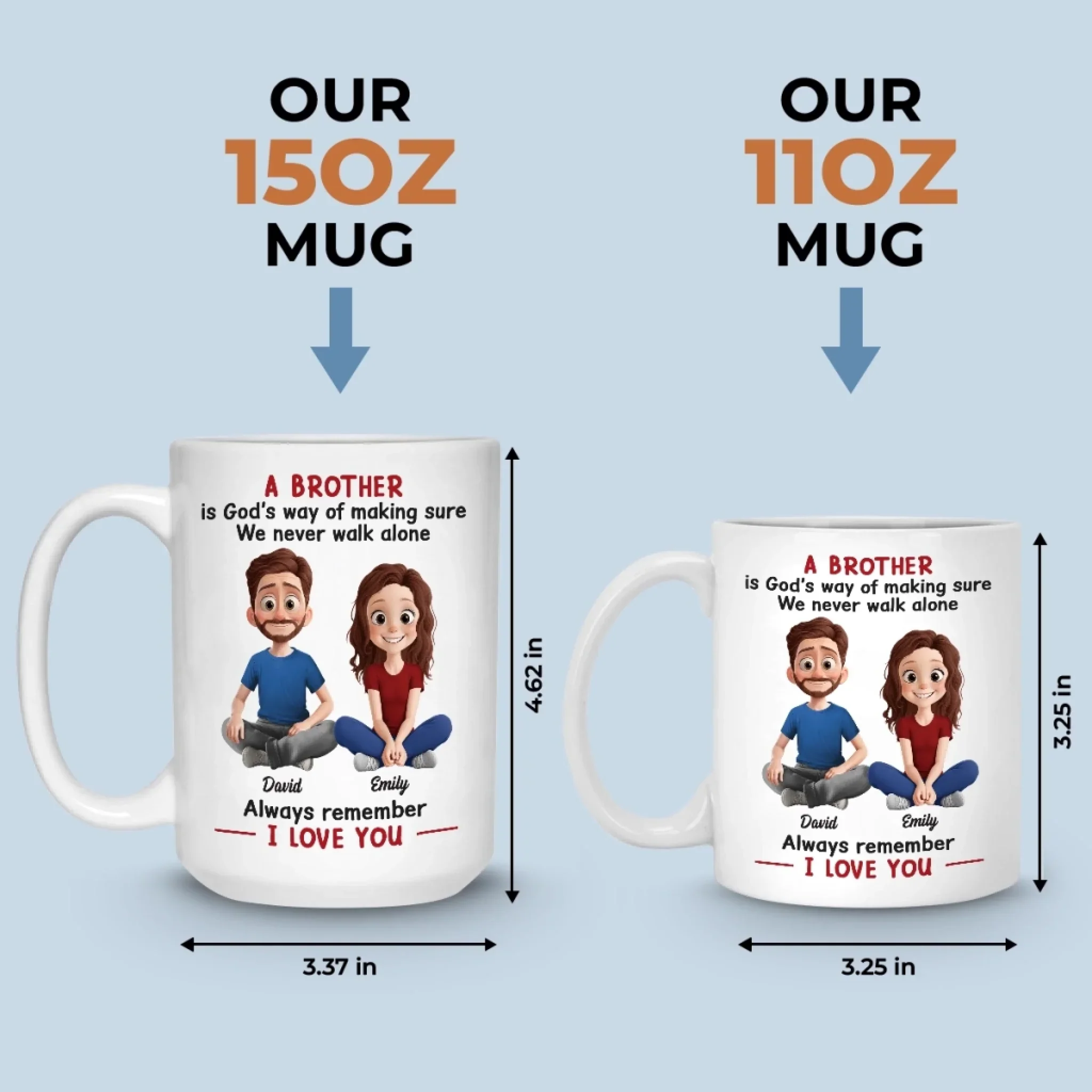 Custom Mug - Personalized Birthday Gifts For Brother, Sister - Our Family Our Joy - Image 5