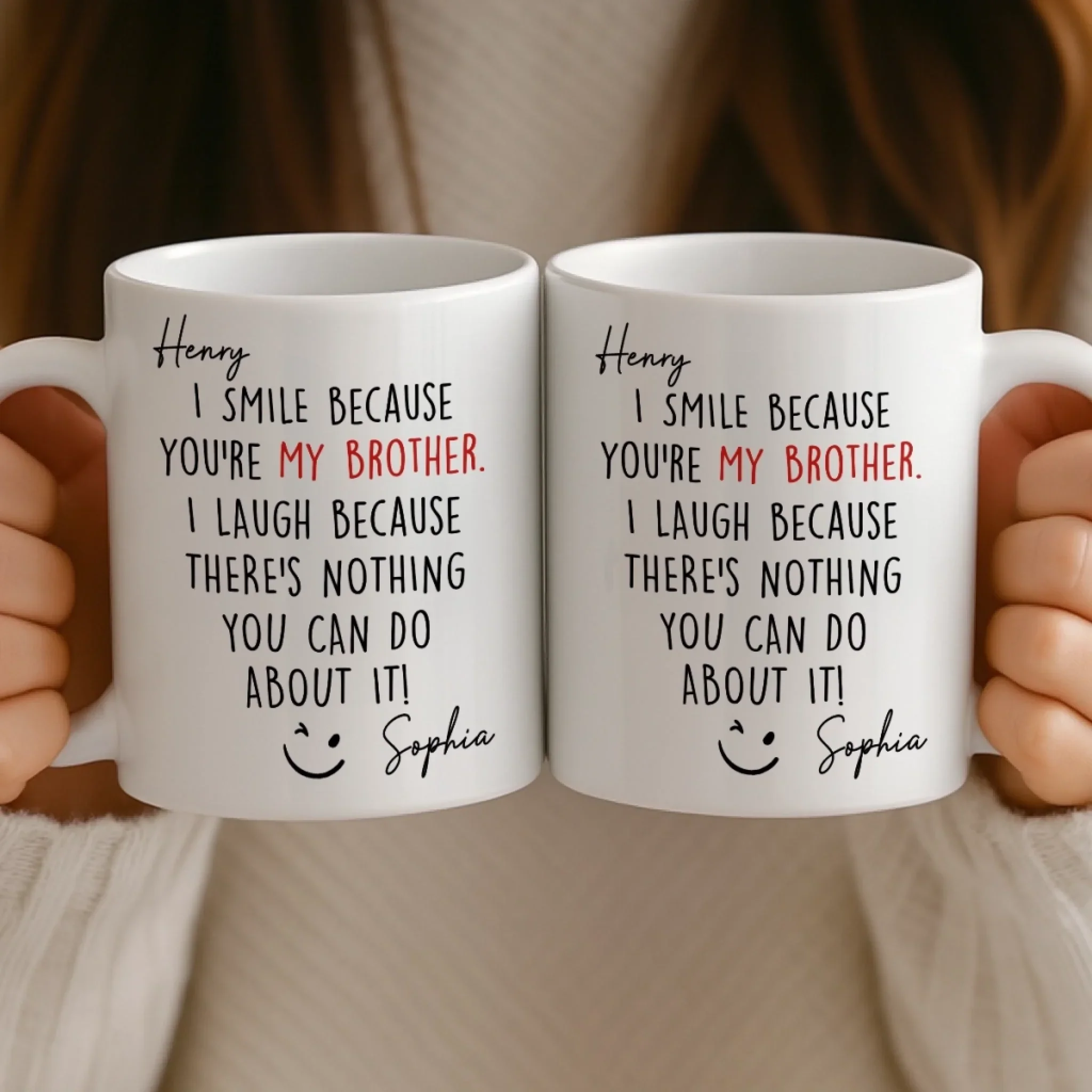 Custom Mug - Personalized Birthday Gifts For Brother, Sister - Together We Are Unstoppable - Image 4