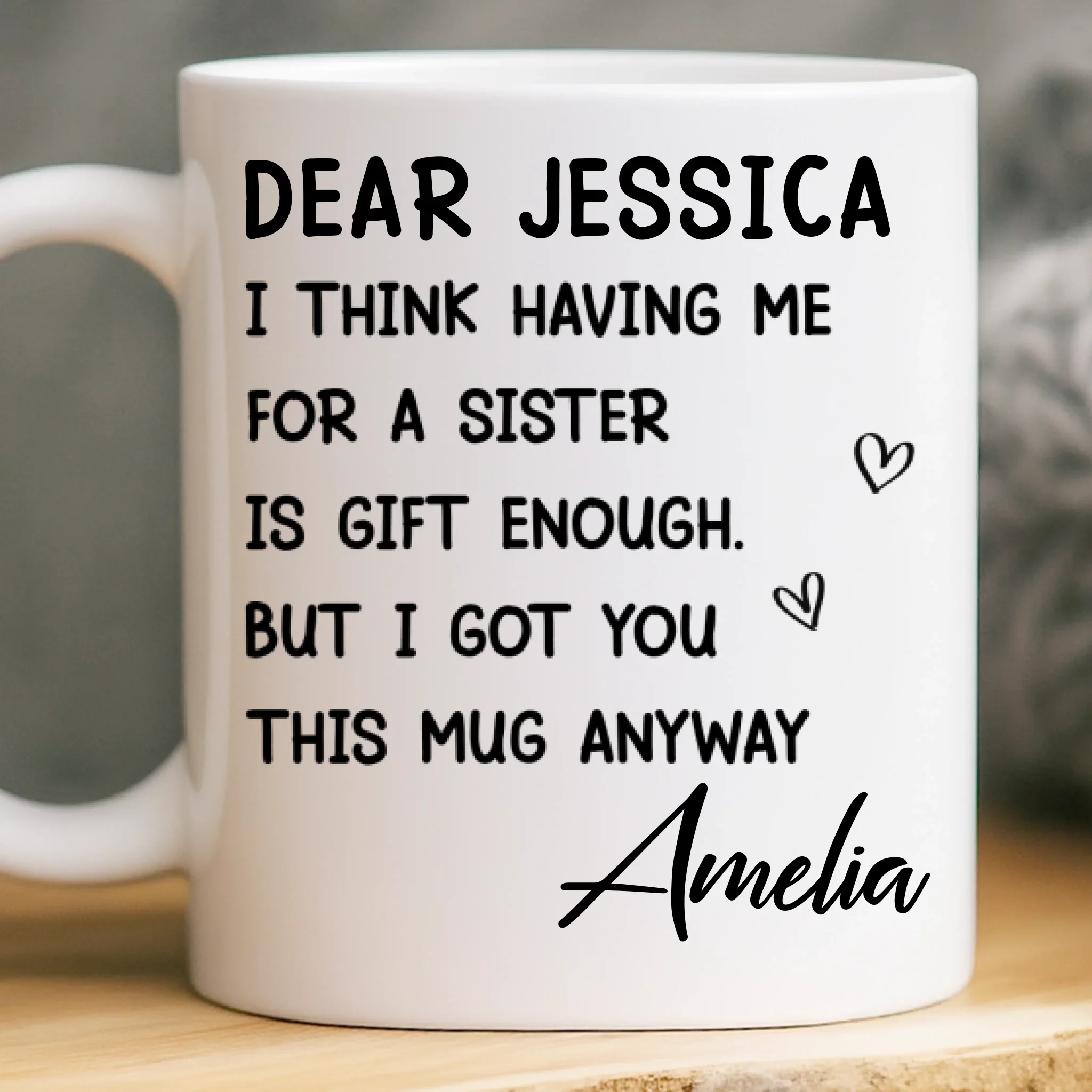 Custom Mug - Personalized Birthday Gifts For Brother, Sister - You Are Truly A Gift - Image 2