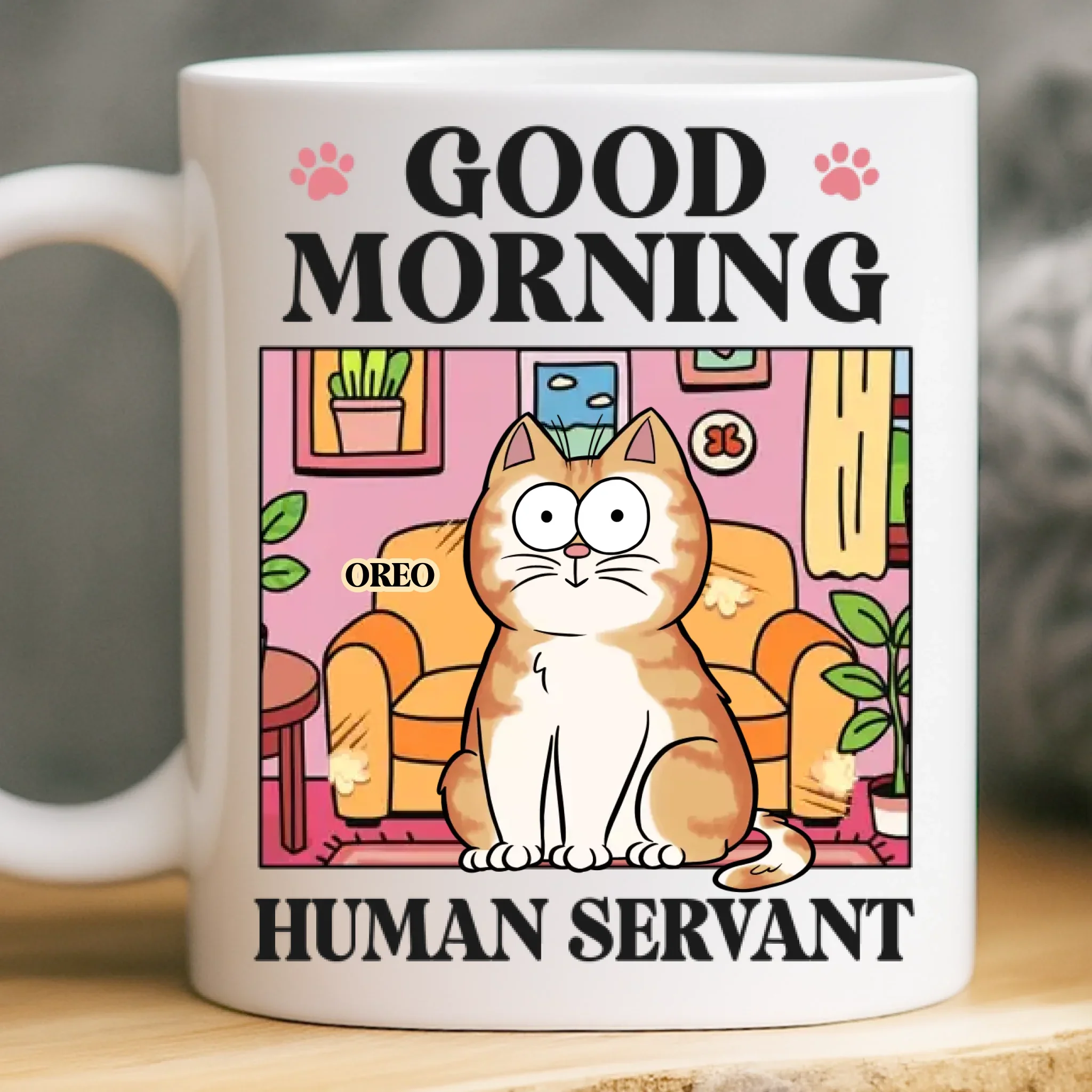 Custom Mug - Personalized Birthday Gifts For Cat Lovers, Cat Mom And Dad - Judgment In Whiskers - Image 2