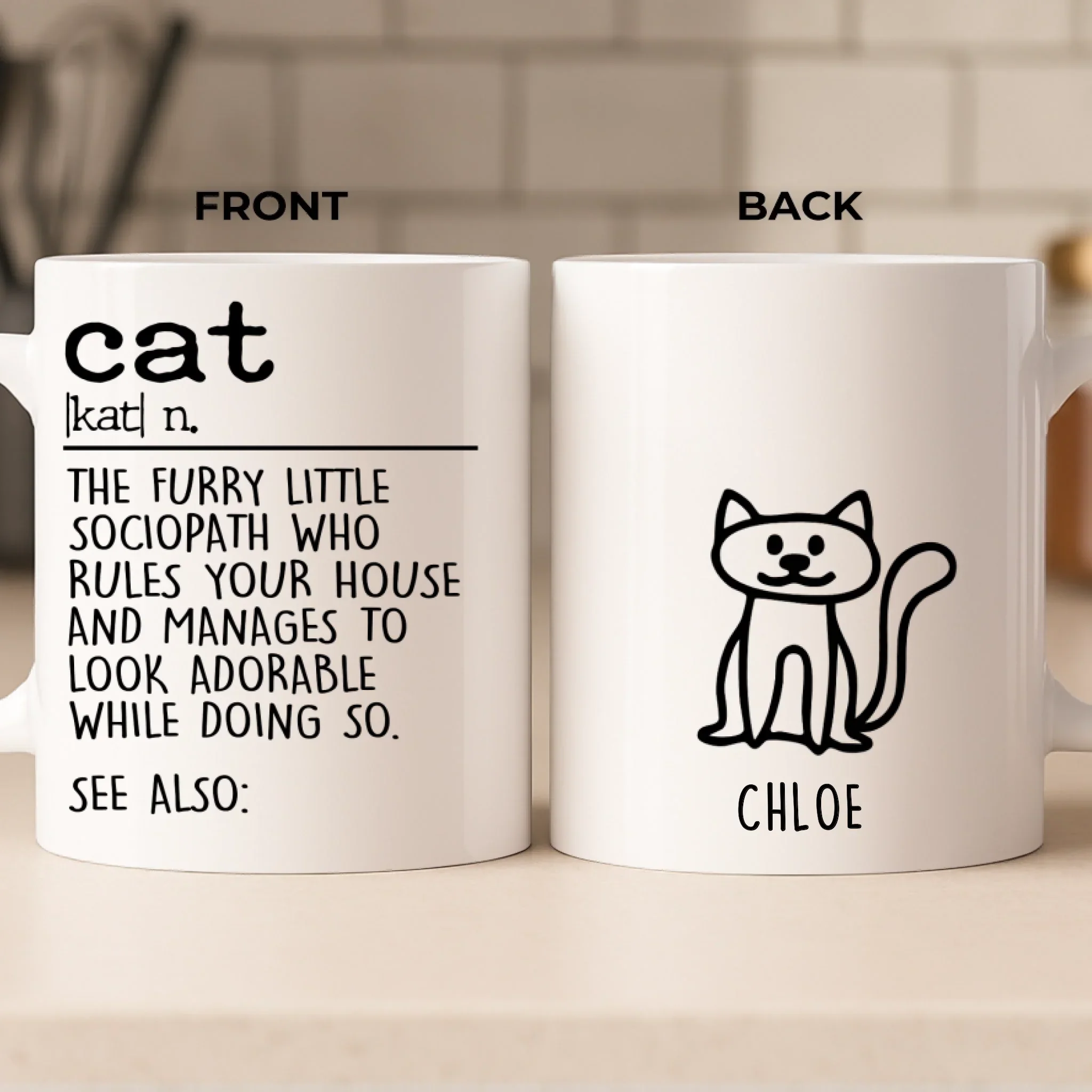 Custom Mug - Personalized Birthday Gifts For Cat Lovers, Cat Mom And Dad - Life Is Softer With Cats - Image 2
