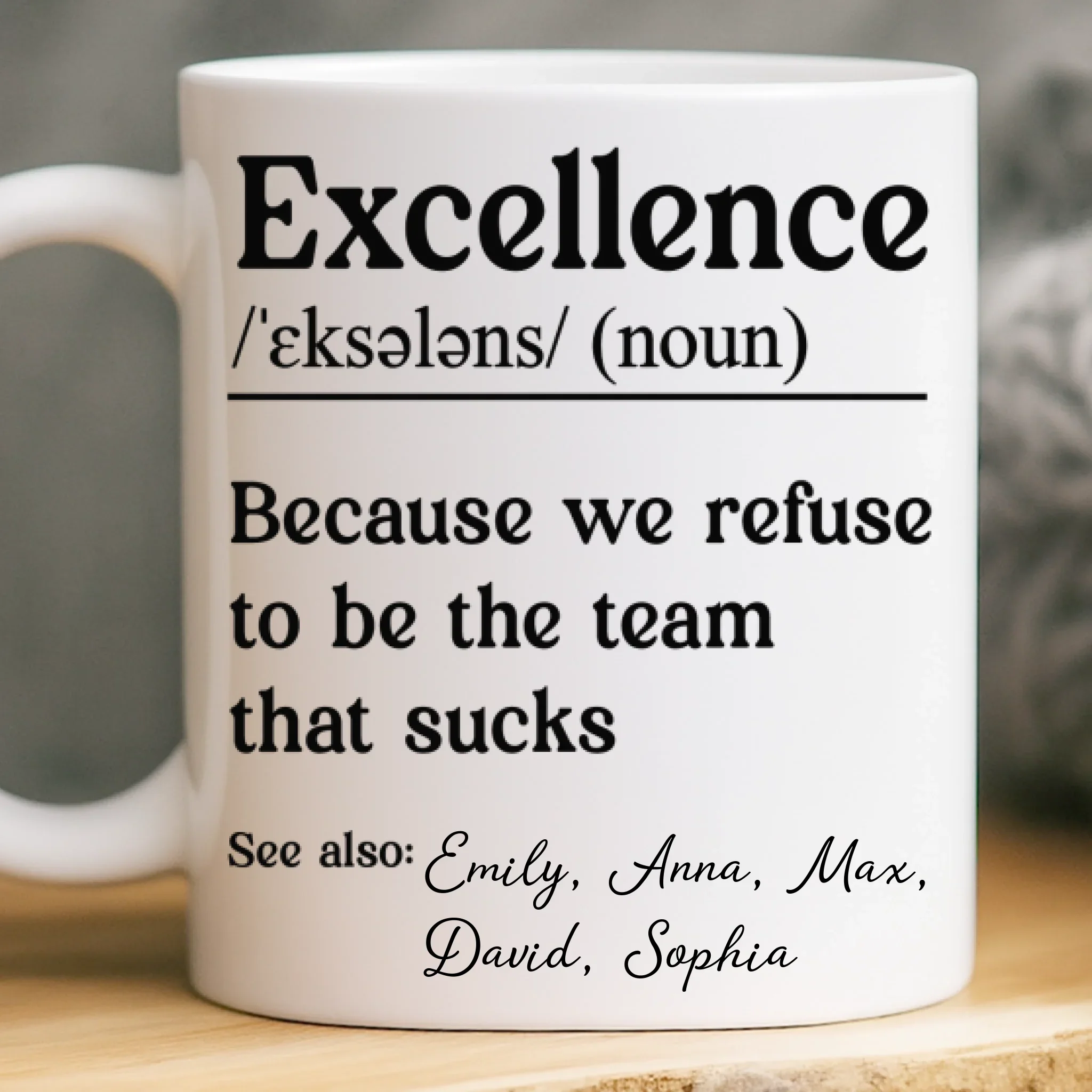 Custom Mug - Personalized Birthday Gifts For Coworker, Work Bestie - Dream Team - Image 2