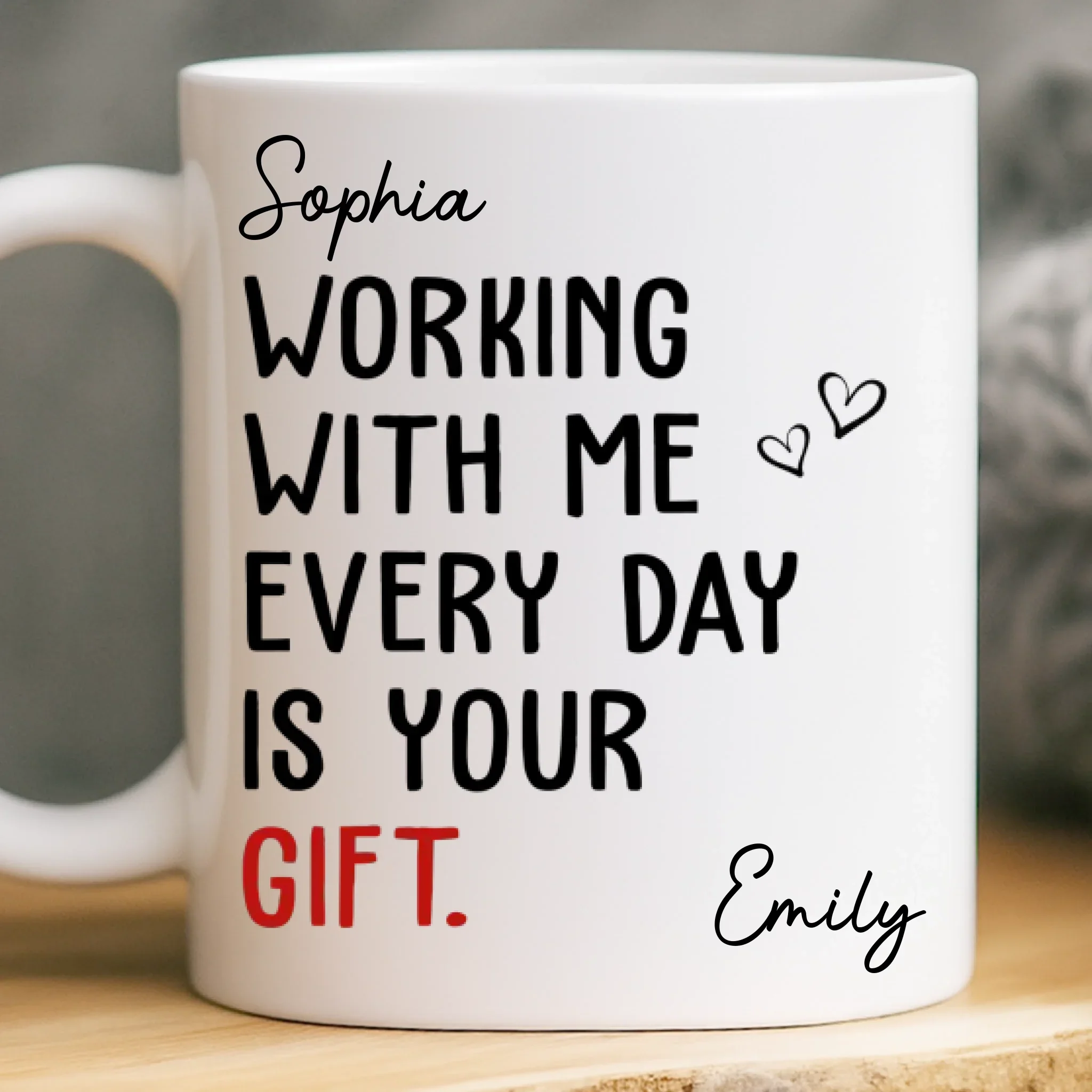 Custom Mug - Personalized Birthday Gifts For Coworker, Work Bestie - Turning Chaos Into Wins Daily - Image 2