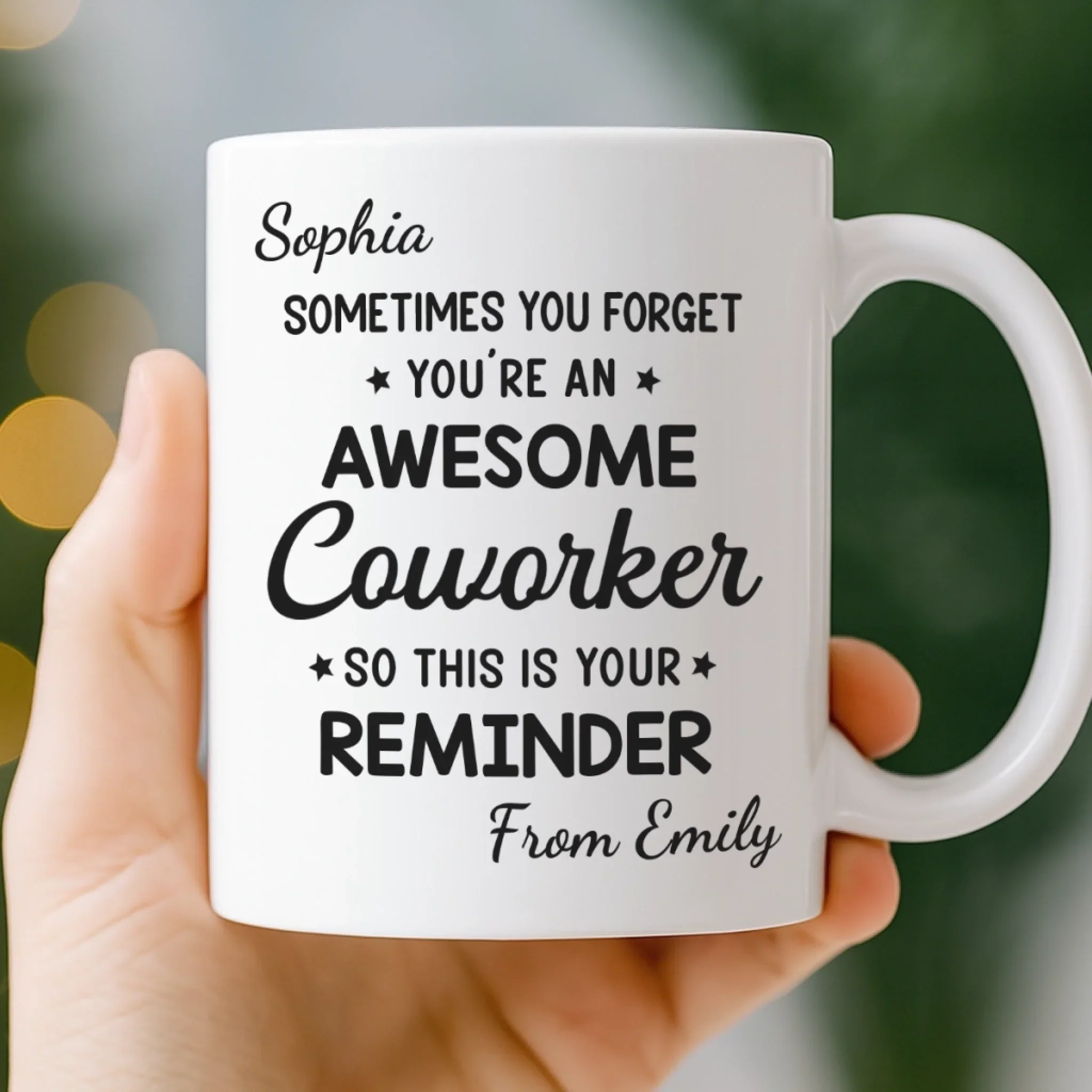 Custom Mug - Personalized Birthday Gifts For Coworker, Work Bestie - Work Besties Make Mondays Bearable - Image 3