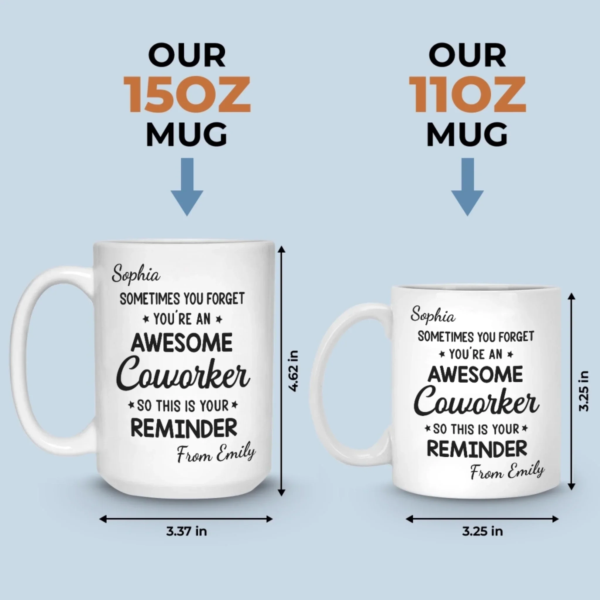 Custom Mug - Personalized Birthday Gifts For Coworker, Work Bestie - Work Besties Make Mondays Bearable - Image 6