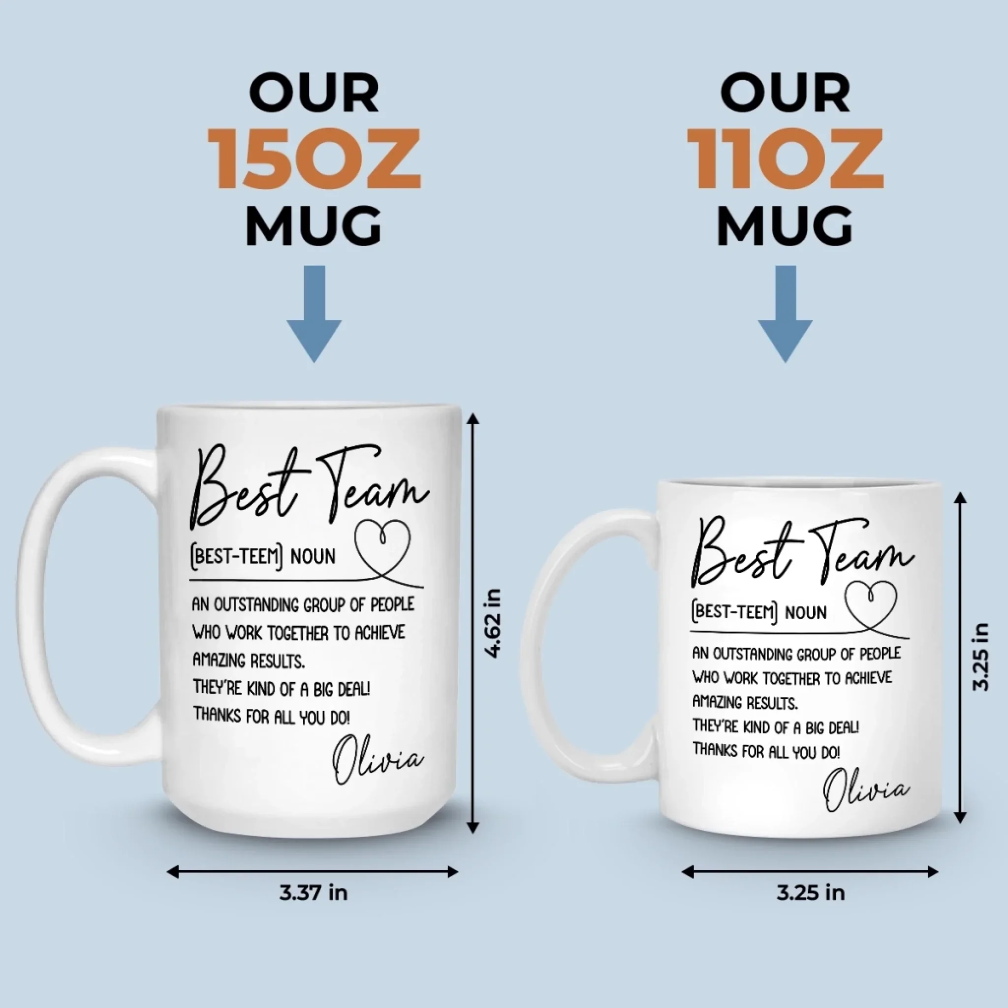 Custom Mug - Personalized Birthday Gifts For Coworker, Work Bestie - Work Feels Lighter With You - Image 6