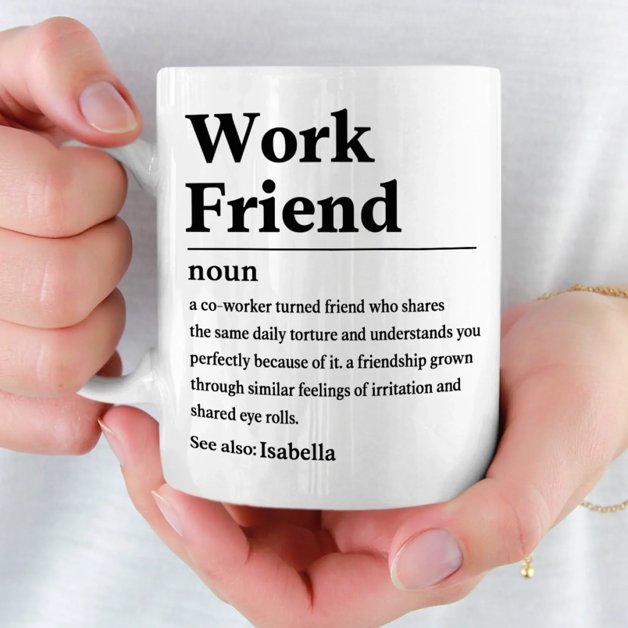 Custom Mug - Personalized Birthday Gifts For Coworker, Work Bestie - Work Friend - Image 5