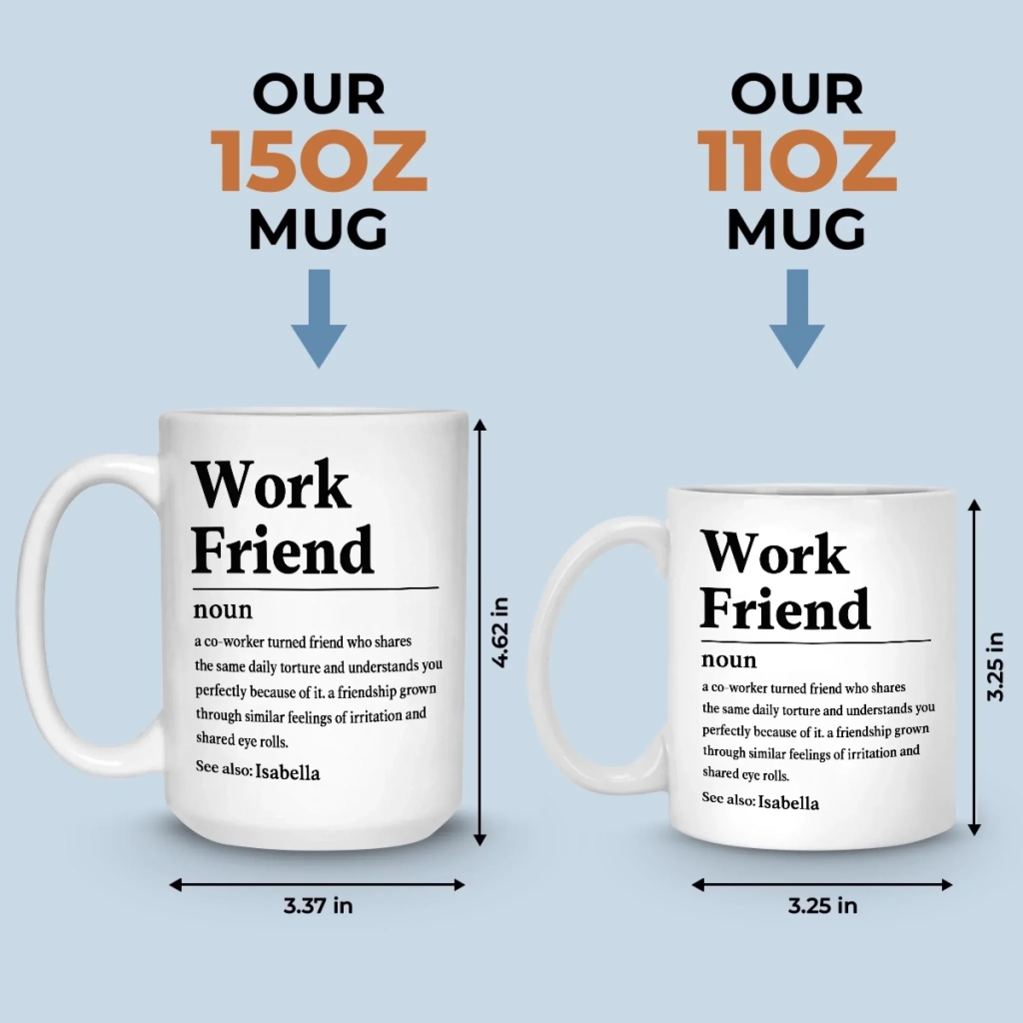 Custom Mug - Personalized Birthday Gifts For Coworker, Work Bestie - Work Friend - Image 6