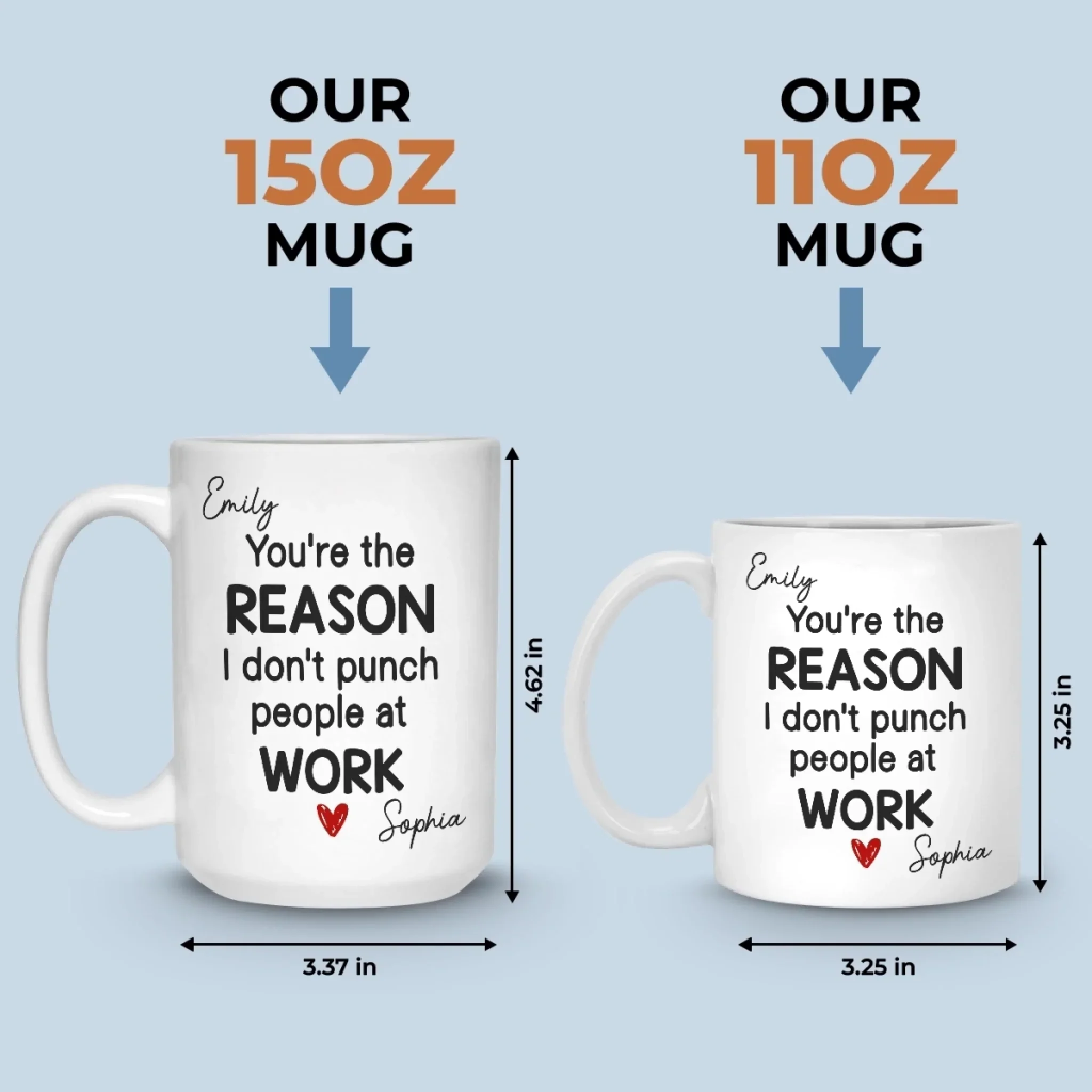 Custom Mug - Personalized Birthday Gifts For Coworker, Work Bestie - Working With You Is A Delight - Image 6