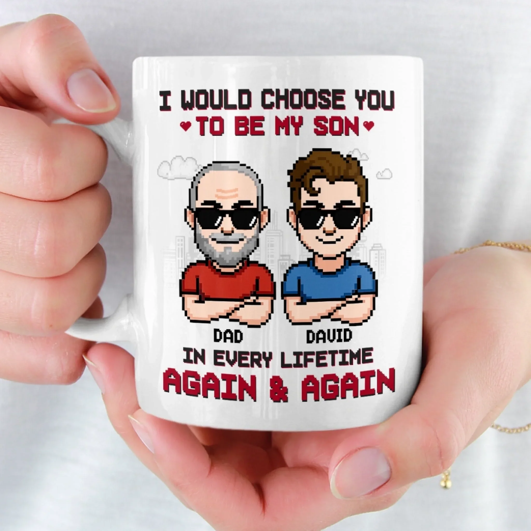 Custom Mug - Personalized Birthday Gifts For Dad, Son - Always My Son, Always Chosen - Image 5
