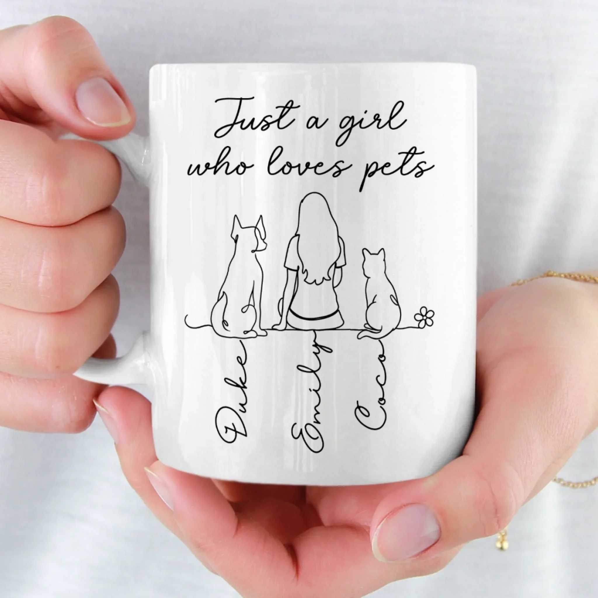 Custom Mug - Personalized Birthday Gifts For Dog Cat Lovers, Dog Dad And Mom, Cat Owners - My Pets My Happiness - Image 5