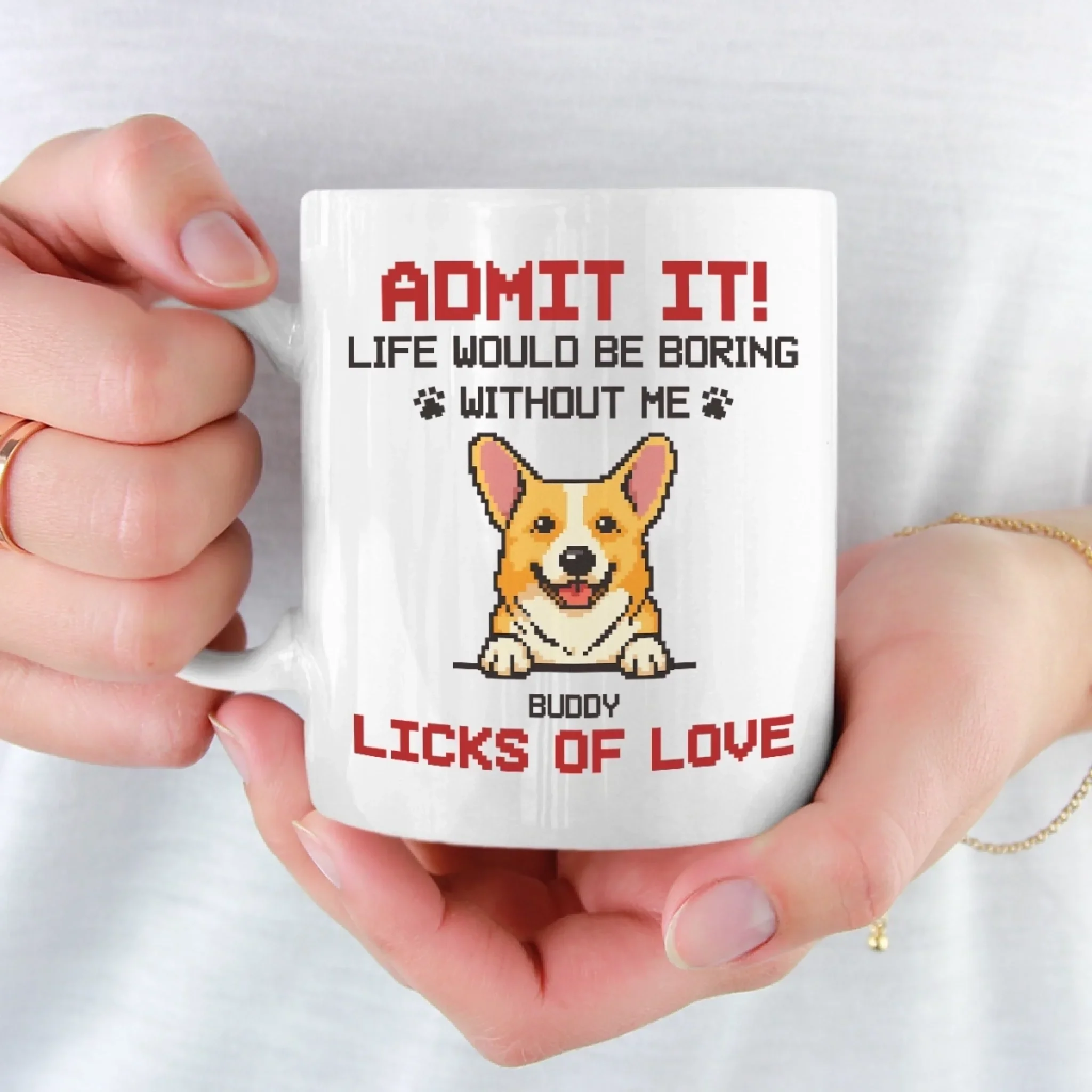 Custom Mug - Personalized Birthday Gifts For Dog Lovers, Dog Dad And Mom - Best Drinking Buddies - Image 3